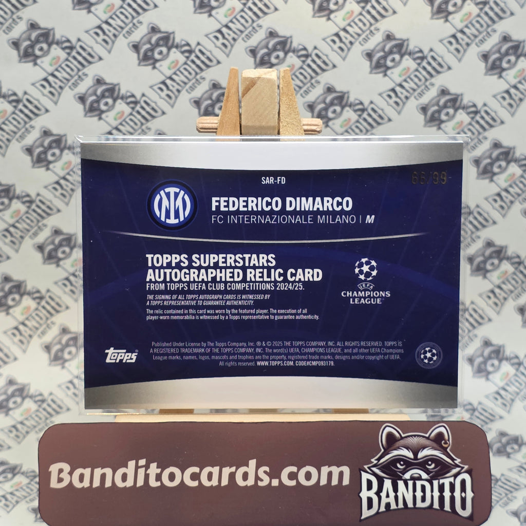 2024-25 Topps UCC Flagship Federico Dimarco Patch auto /99 - Inter