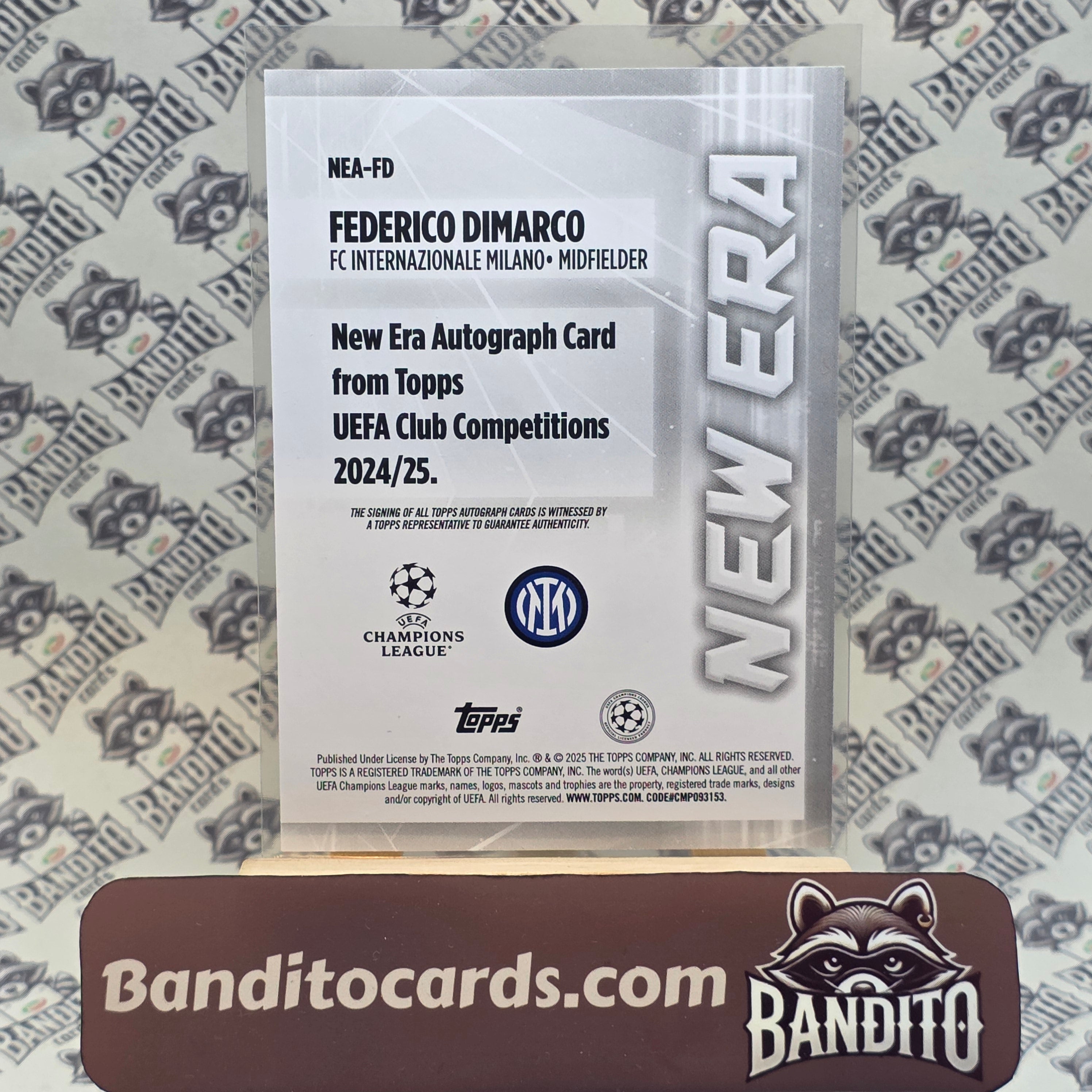 2024-25 Topps UCC Flagship Federico Dimarco auto New Era - Inter