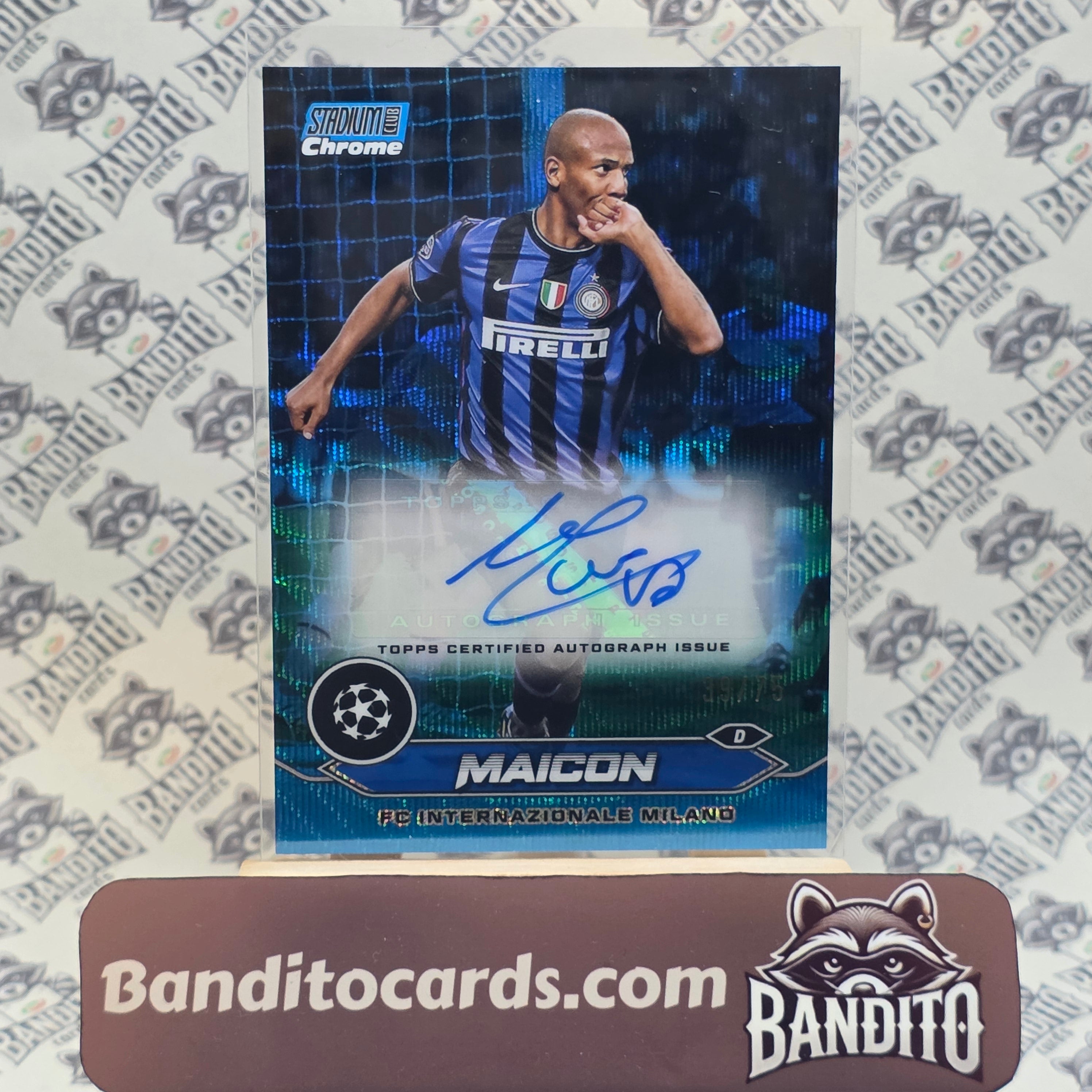 2023-24 Topps Stadium Chrome Maicon auto /75 Color Match - Inter