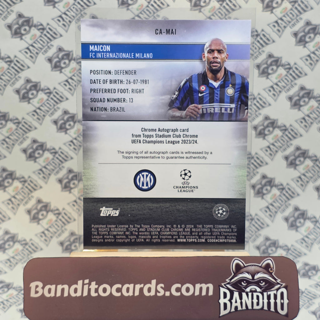 2023-24 Topps Stadium Chrome Maicon auto /75 Color Match - Inter