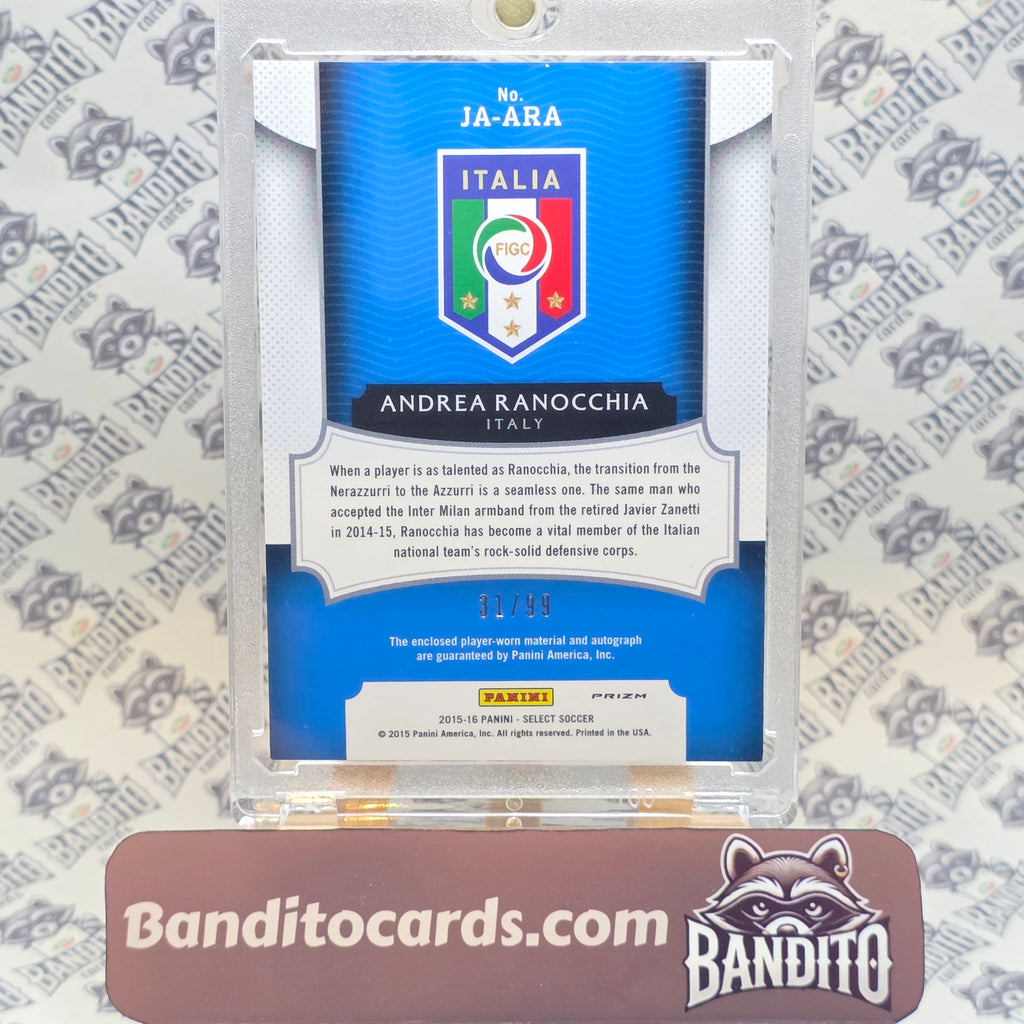 2015-16 Panini Select Andrea Ranocchia Patch auto /99 - Italy
