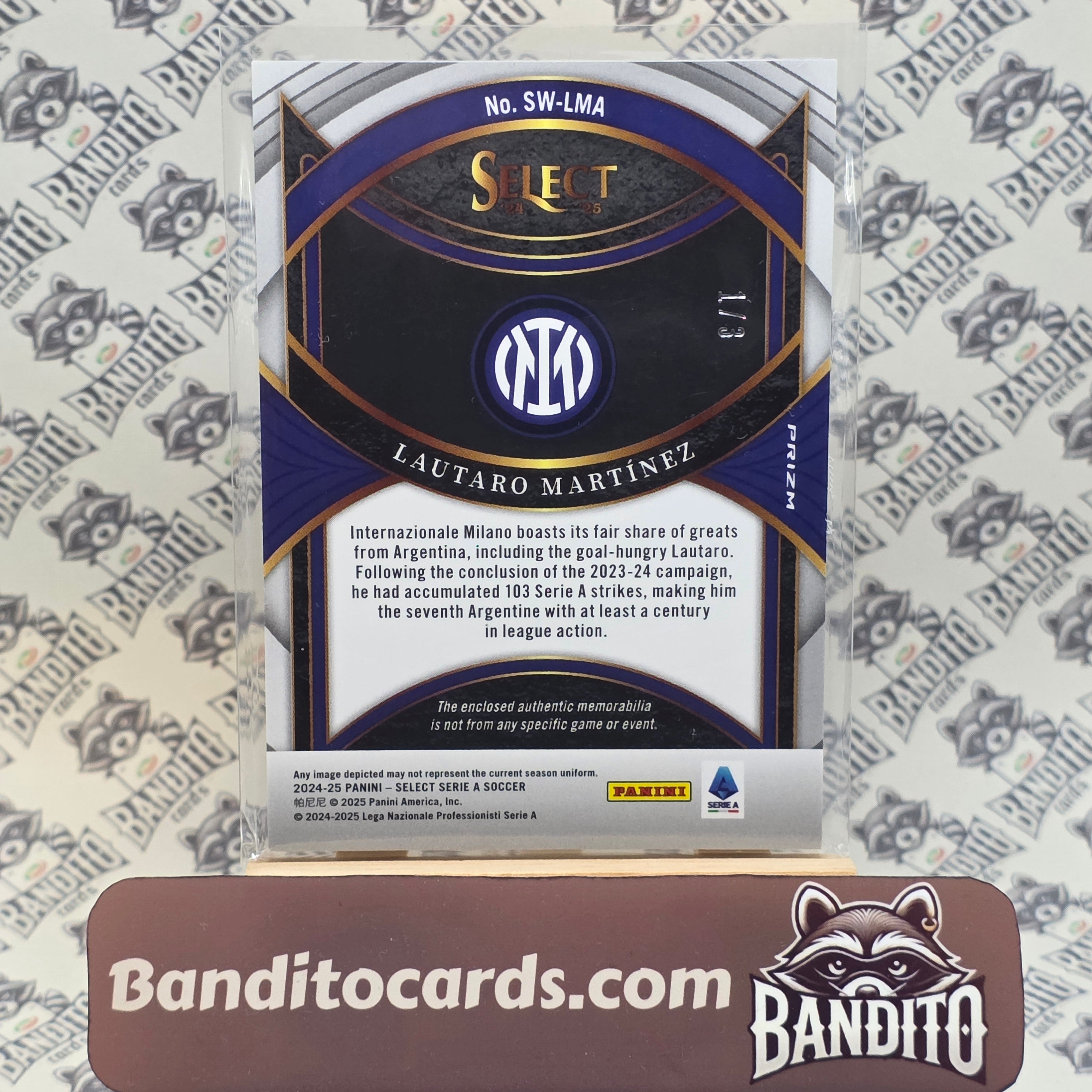 2024-25 Panini Select Serie A Lautaro Martinez patch /3 - Inter