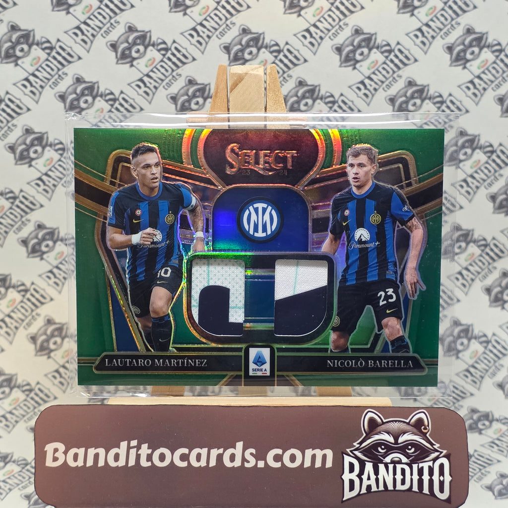 2024-25 Panini Select Serie A Lautaro Martinez & Barella patch /5 - Inter