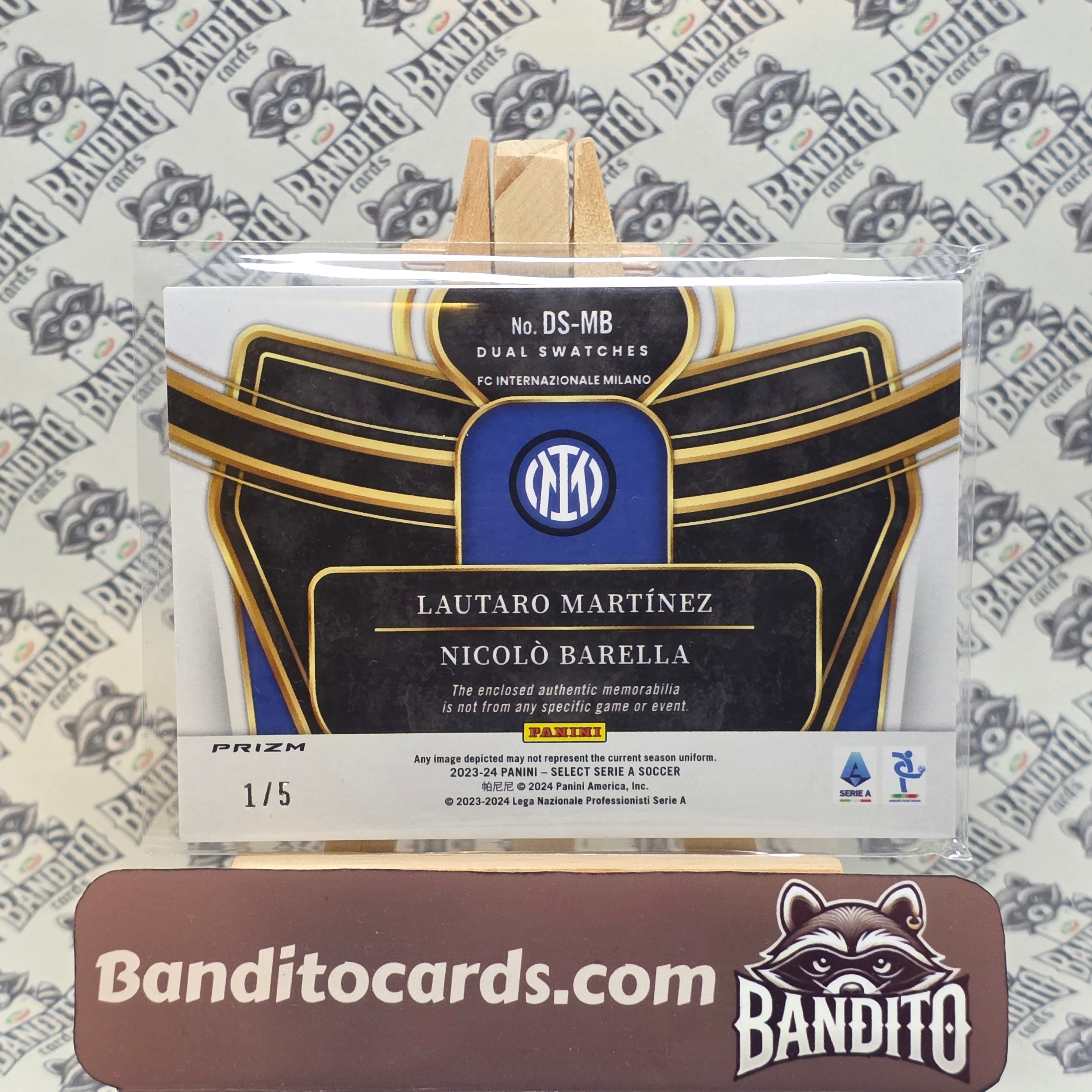 2024-25 Panini Select Serie A Lautaro Martinez & Barella patch /5 - Inter