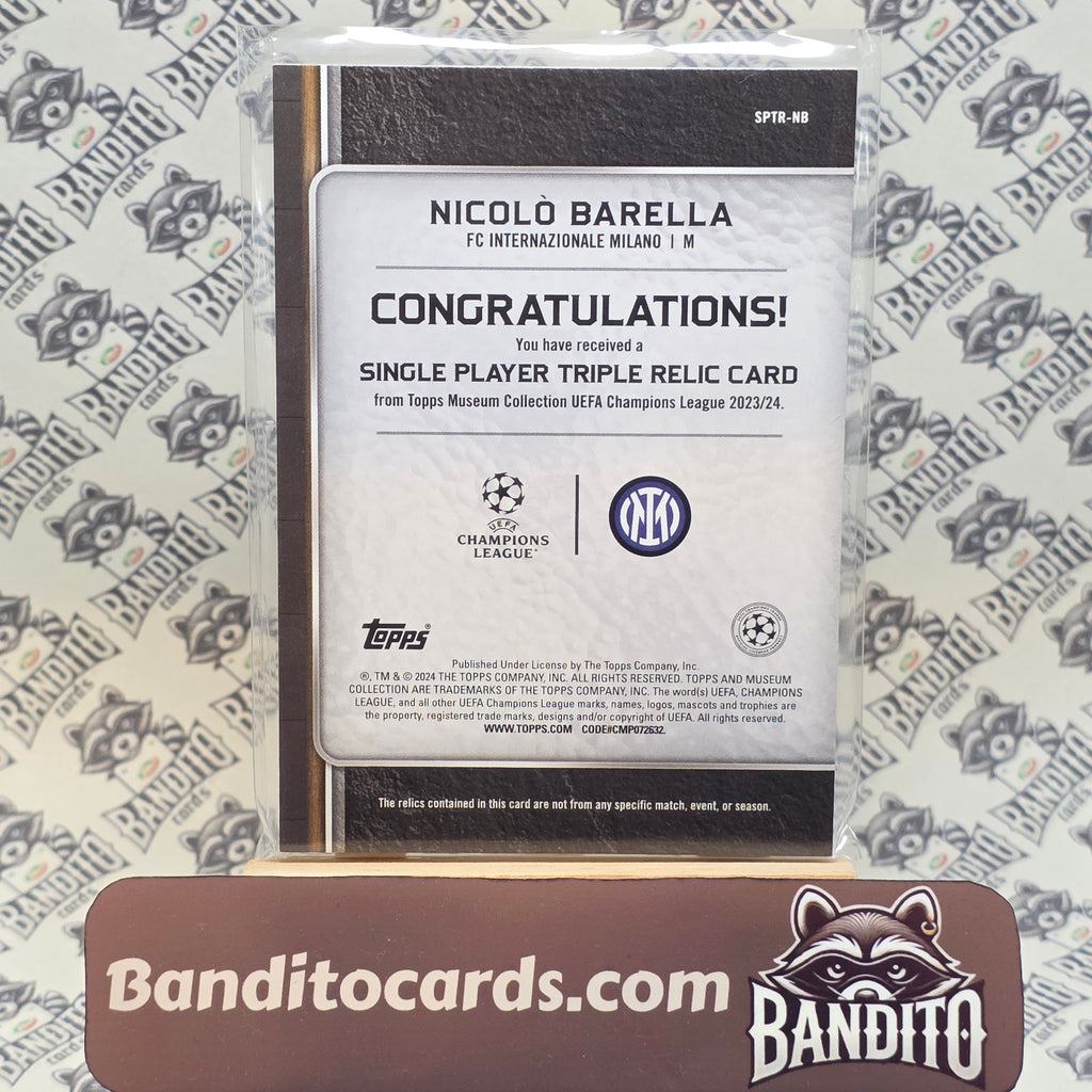 2023-24 Topps Museum Nicolo Barella 3x patch /25 - Inter