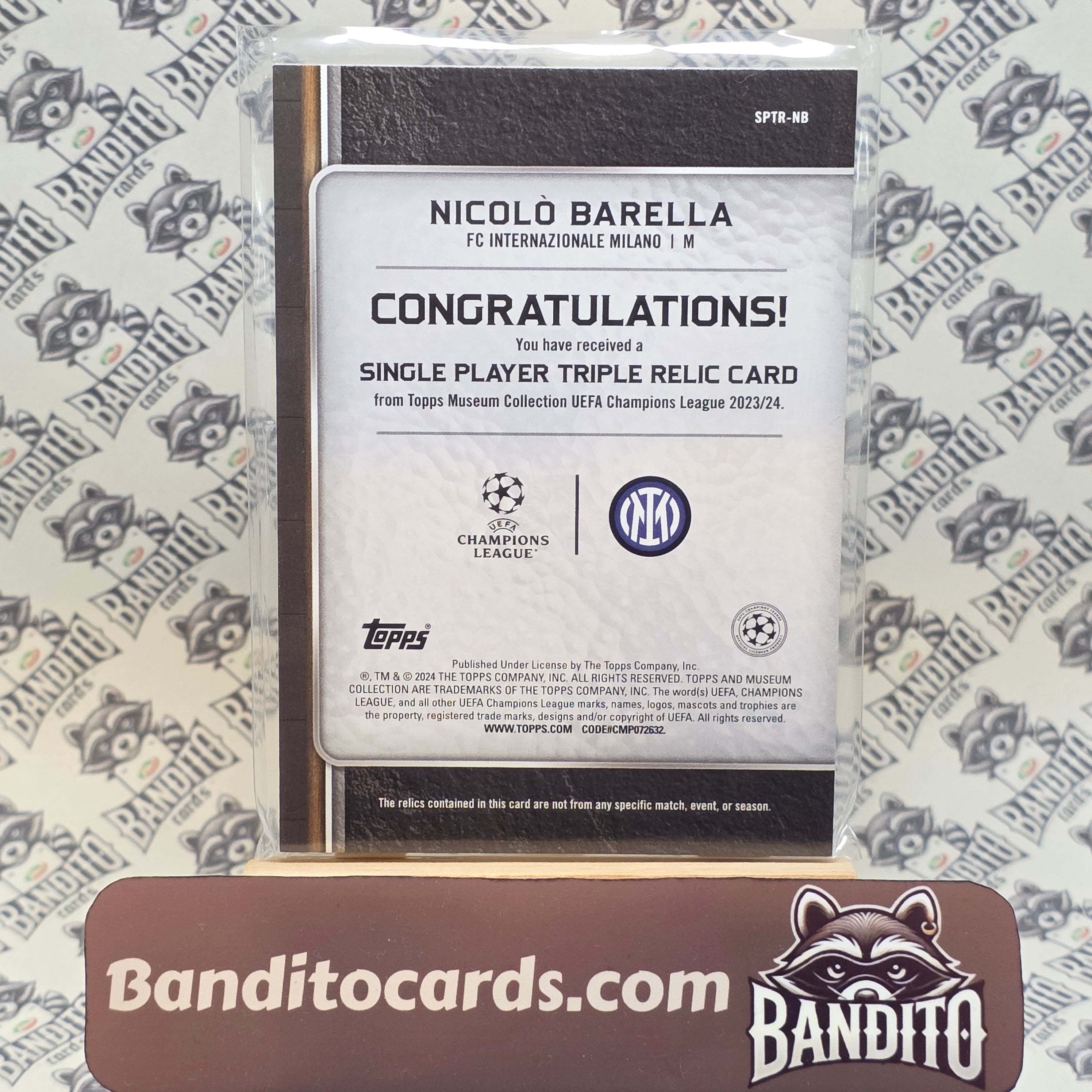 2023-24 Topps Museum Nicolo Barella 3x patch /25 - Inter
