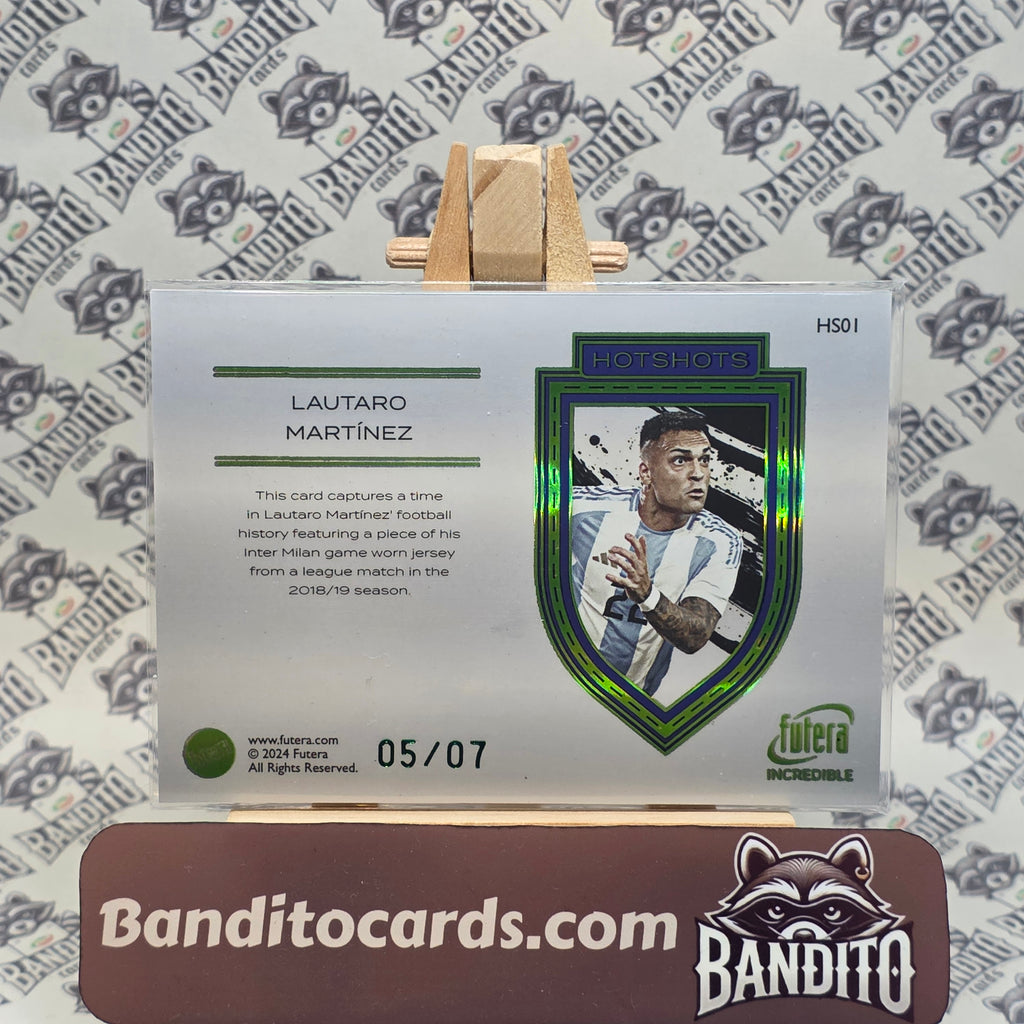 2024 Futera Hotshots Lautaro Martinez Patch /7 from Inter Rookie Season - Argentina