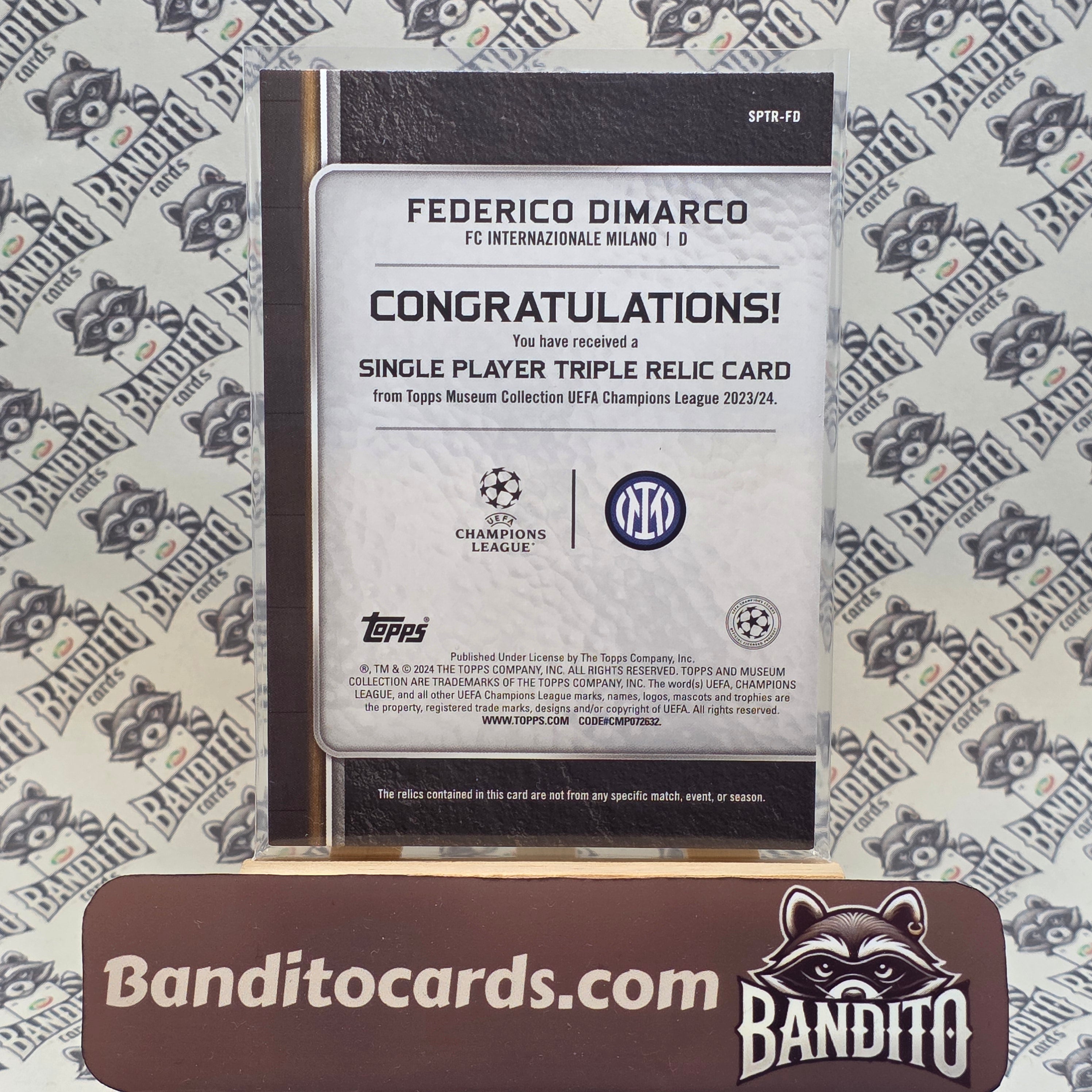 2023-24 Topps Museum Federico Dimarco 3x patch /75 - Inter