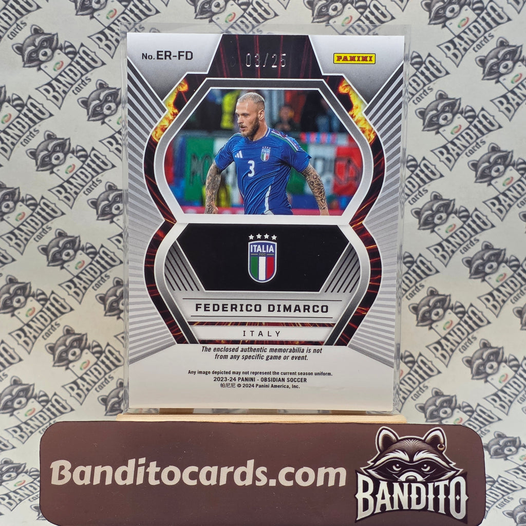 2023-24 Panini Obsidian Federico Dimarco patch 3/25 number match - Italy