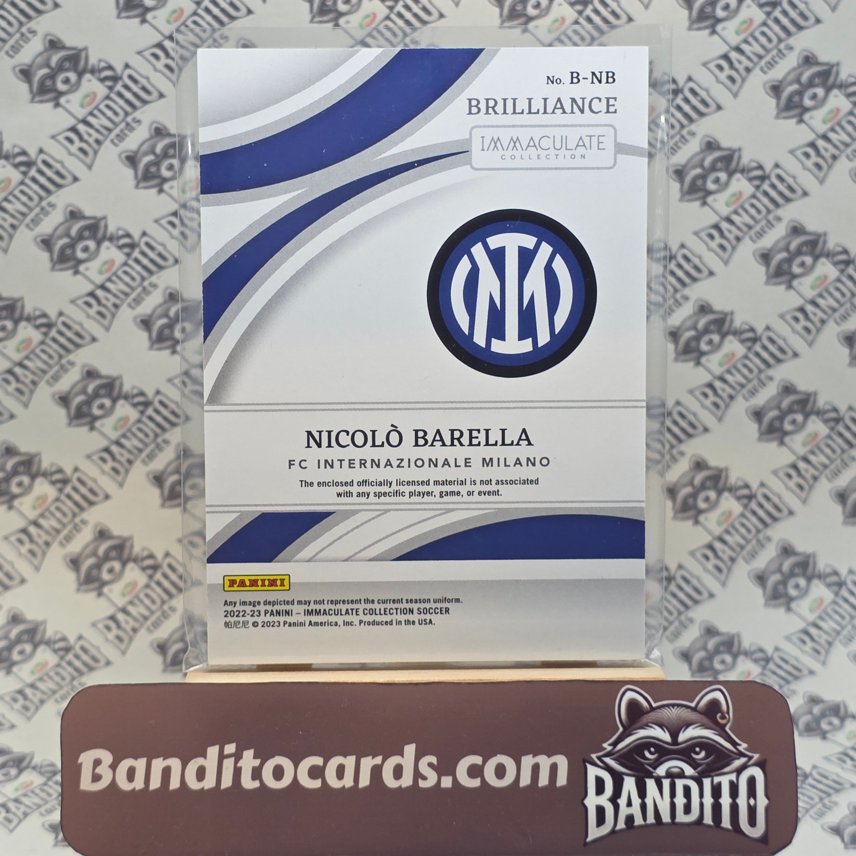 2022-23 Panini Immaculate Nicolo Barella patch /49 - Inter