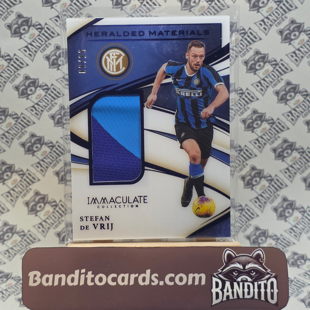 2020 Panini Immaculate Inter Stefan De Vrij patch /25