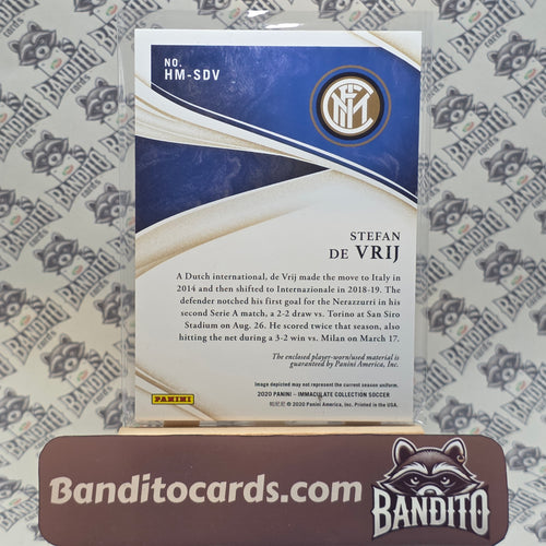 2020 Panini Immaculate Inter Stefan De Vrij patch /25