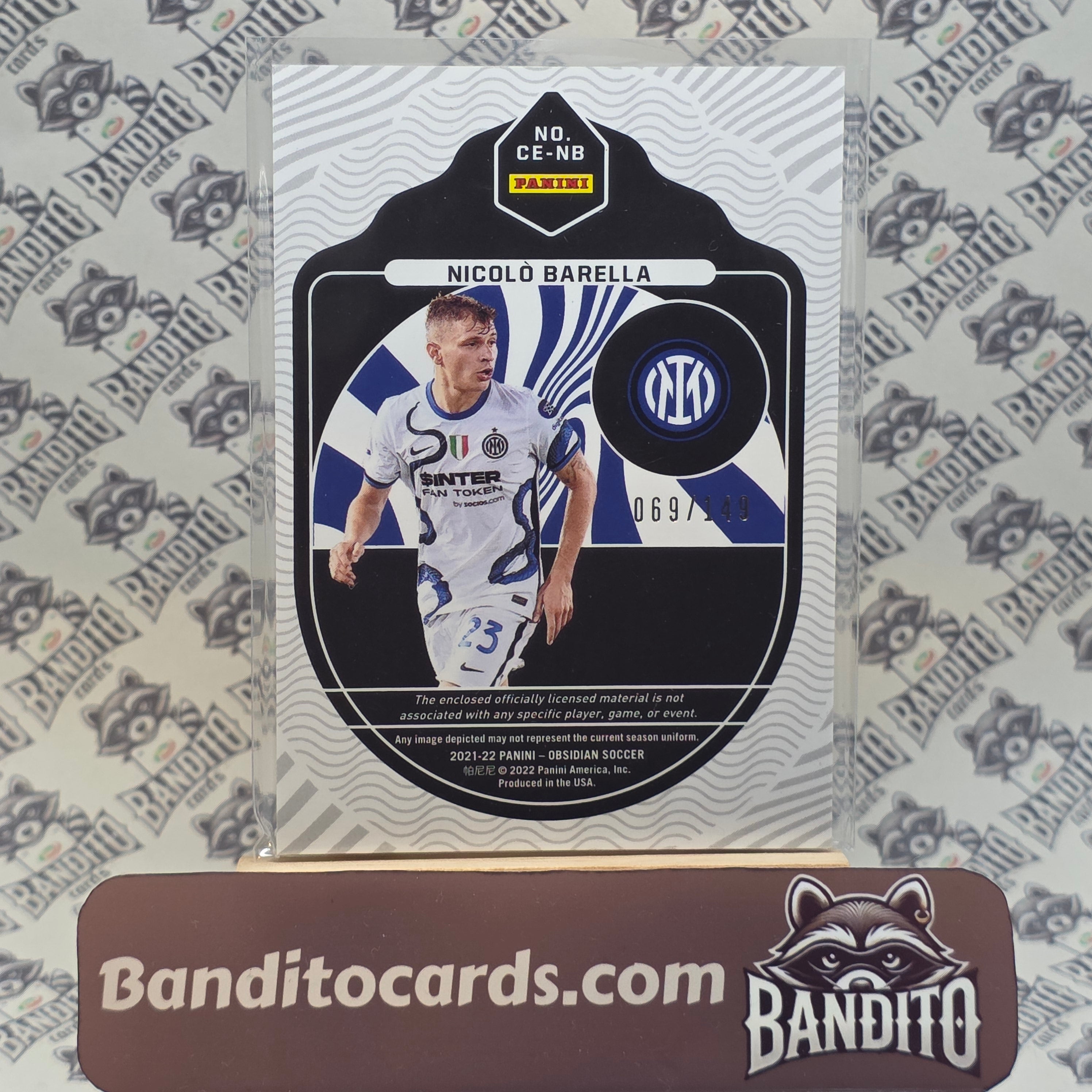 2021-22 Panini Obsidian Nicolo Barella patch /149 - Inter