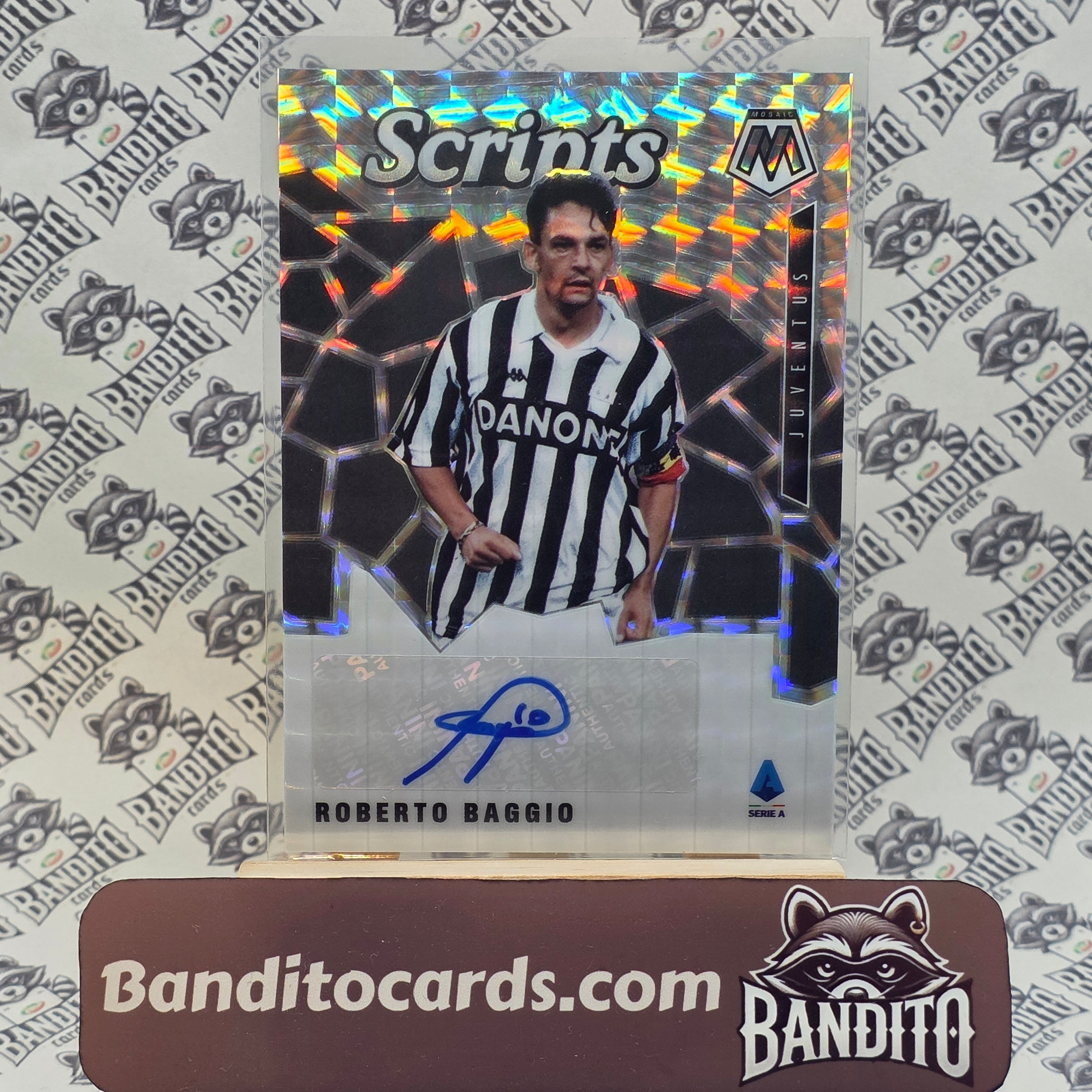2020-21 Panini Mosaic Scripts Roberto Baggio auto - Juventus