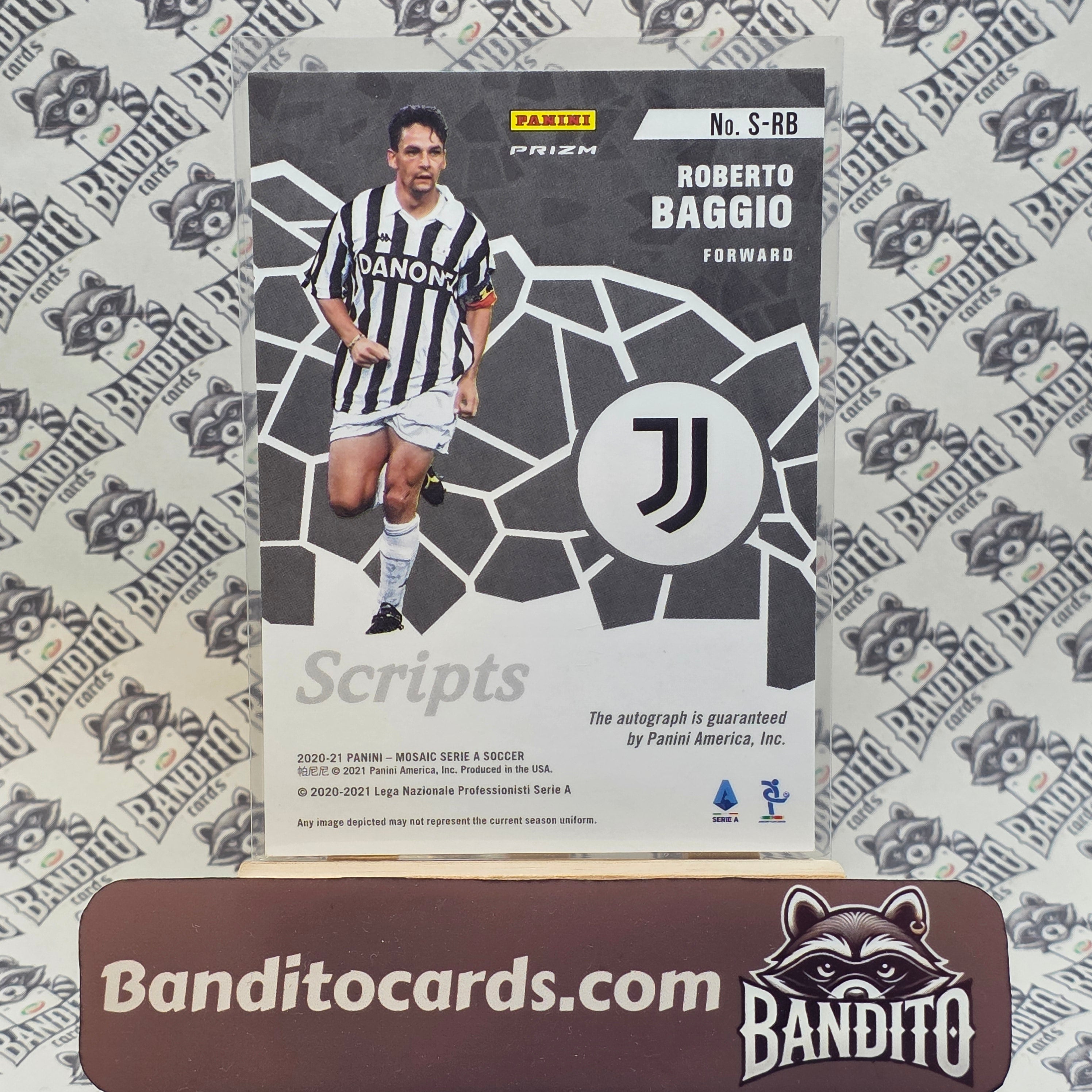 2020-21 Panini Mosaic Scripts Roberto Baggio auto - Juventus