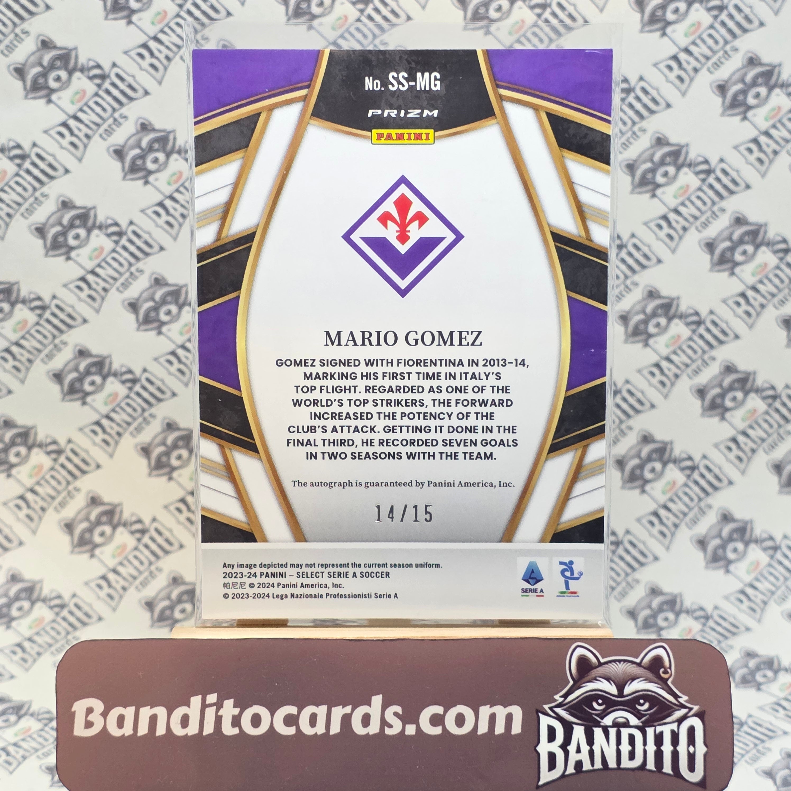 2023-24 Panini Select Serie A Mario Gomez auto /15 - Fiorentina