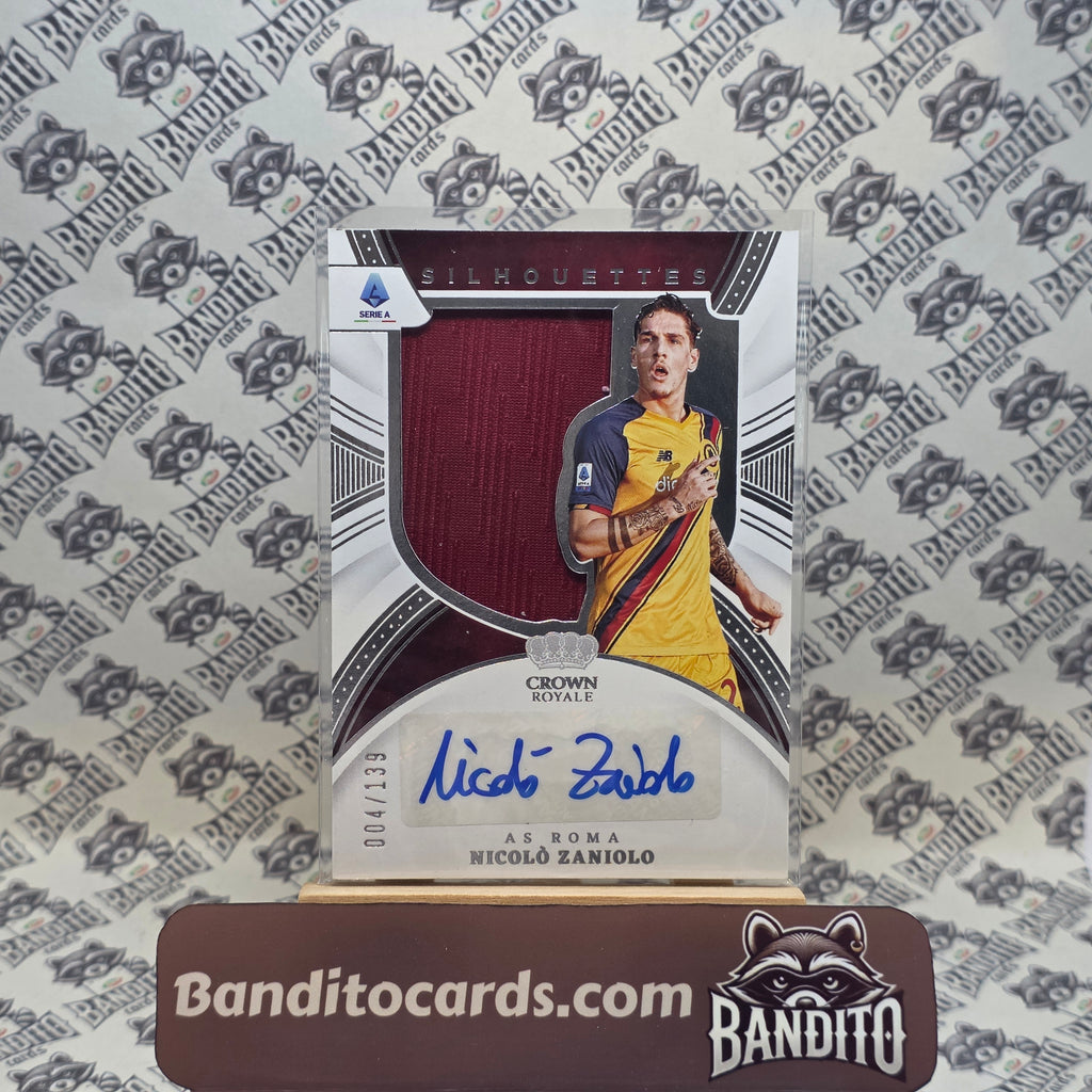 2021-22 Panini Chronicles Nicolo Zaniolo patch auto /139 - Roma