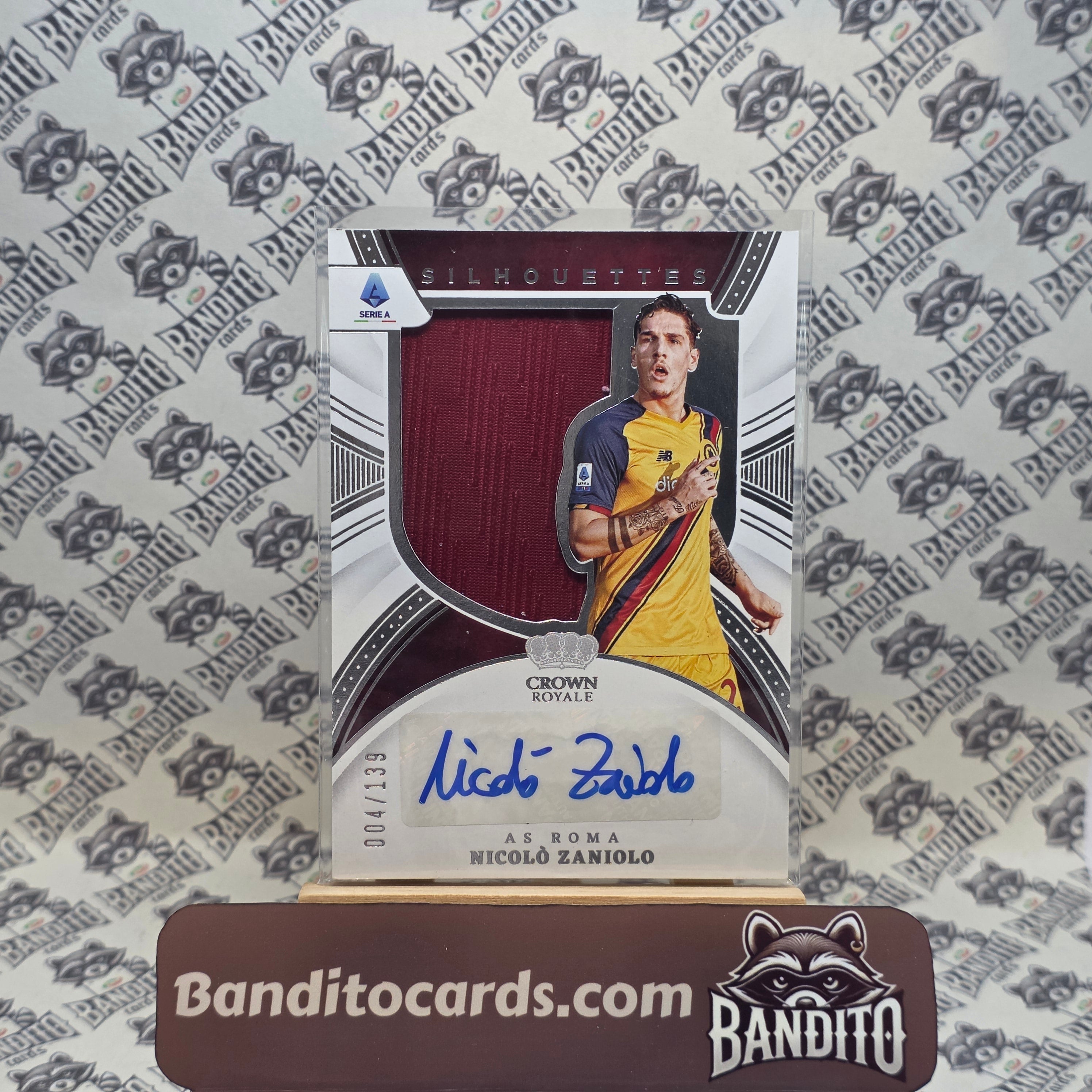 2021-22 Panini Chronicles Nicolo Zaniolo patch auto /139 - Roma