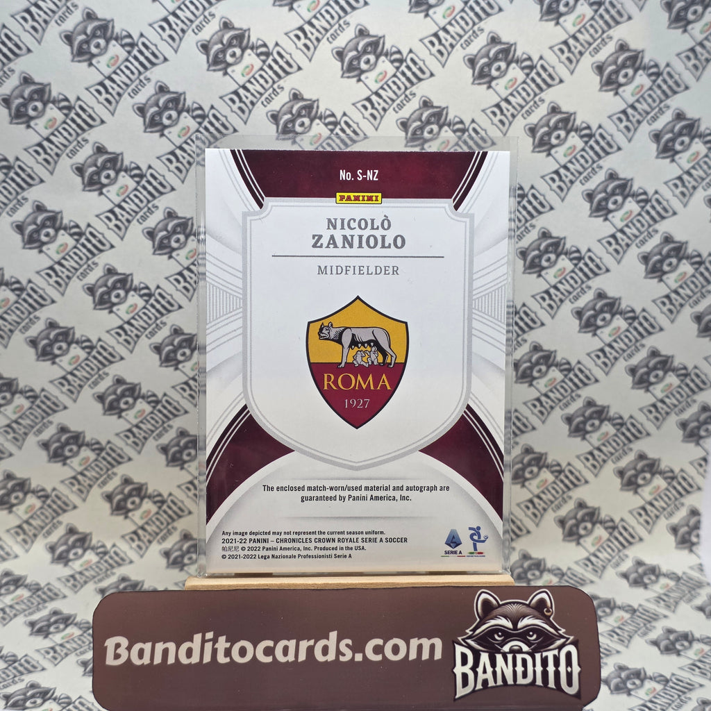 2021-22 Panini Chronicles Nicolo Zaniolo patch auto /139 - Roma