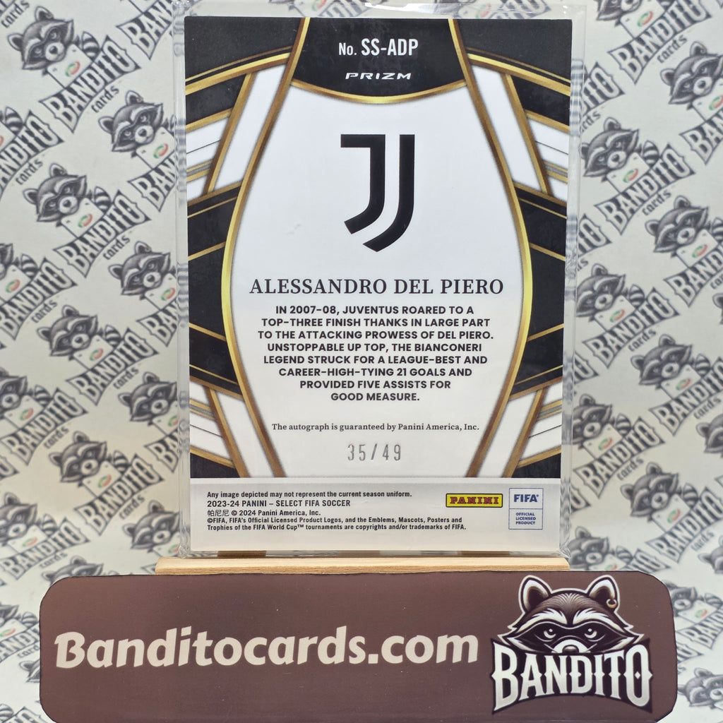 2023-24 Panini Select Fifa Alessandro Del Piero auto /49 - Juventus