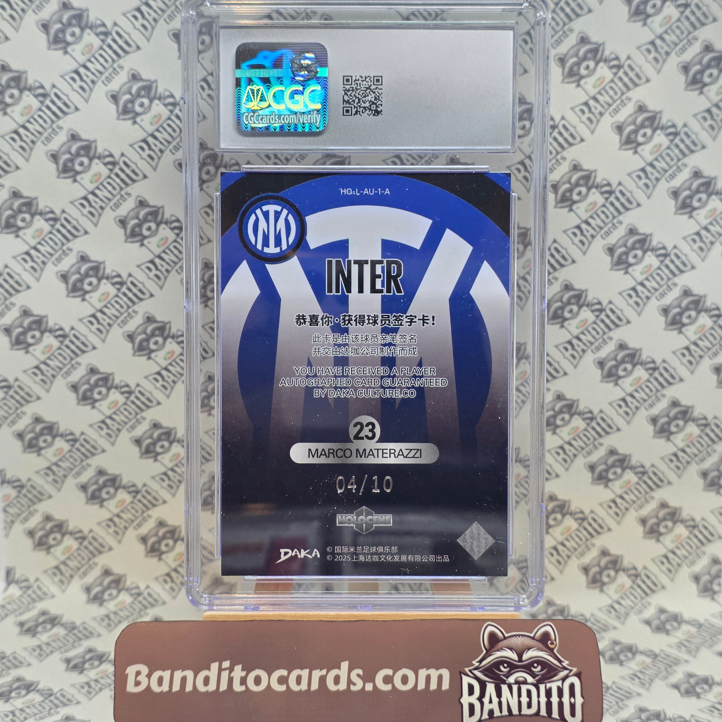 2025 Daka Inter Marco Materazzi auto /10 - CGC 10