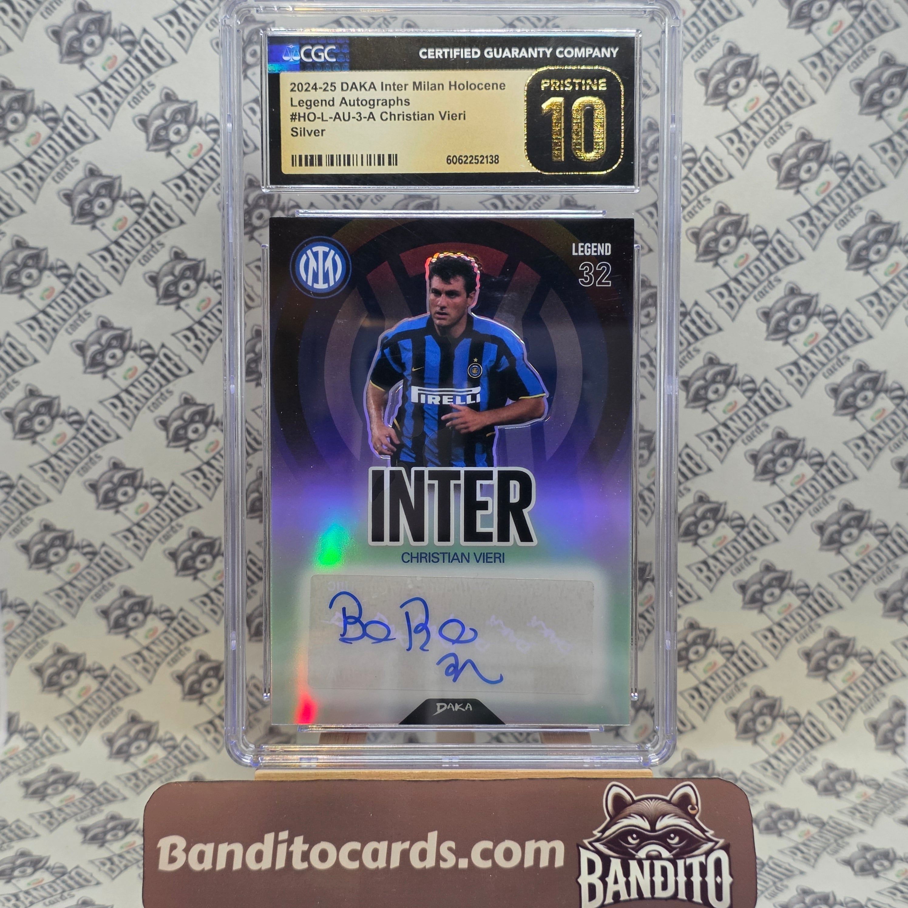 2024 Daka Inter Christian Vieri auto /10 CGC Pristine 10