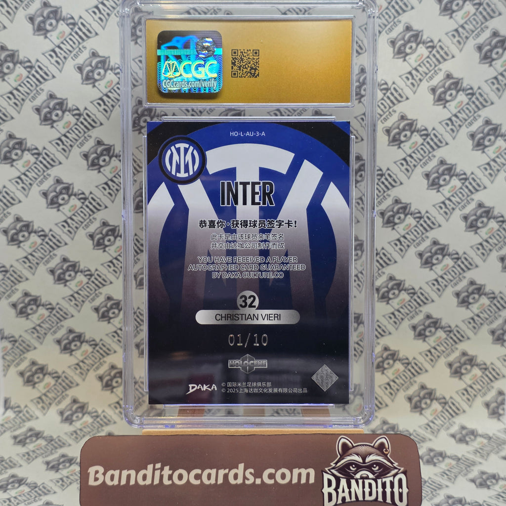 2024 Daka Inter Christian Vieri auto /10 CGC Pristine 10