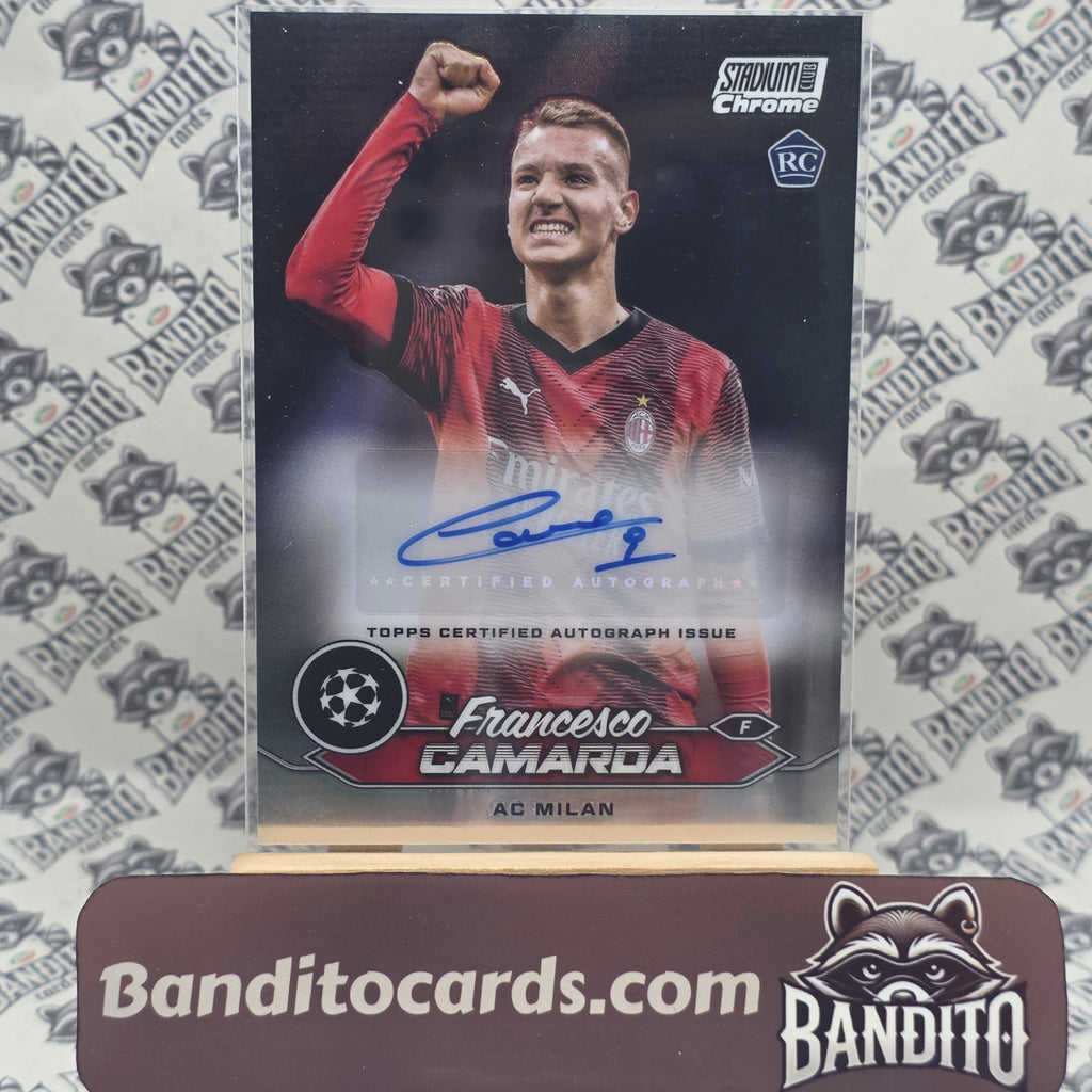 2023-24 Topps Stadium Chrome Francesco Camarda RC auto - AC Milan