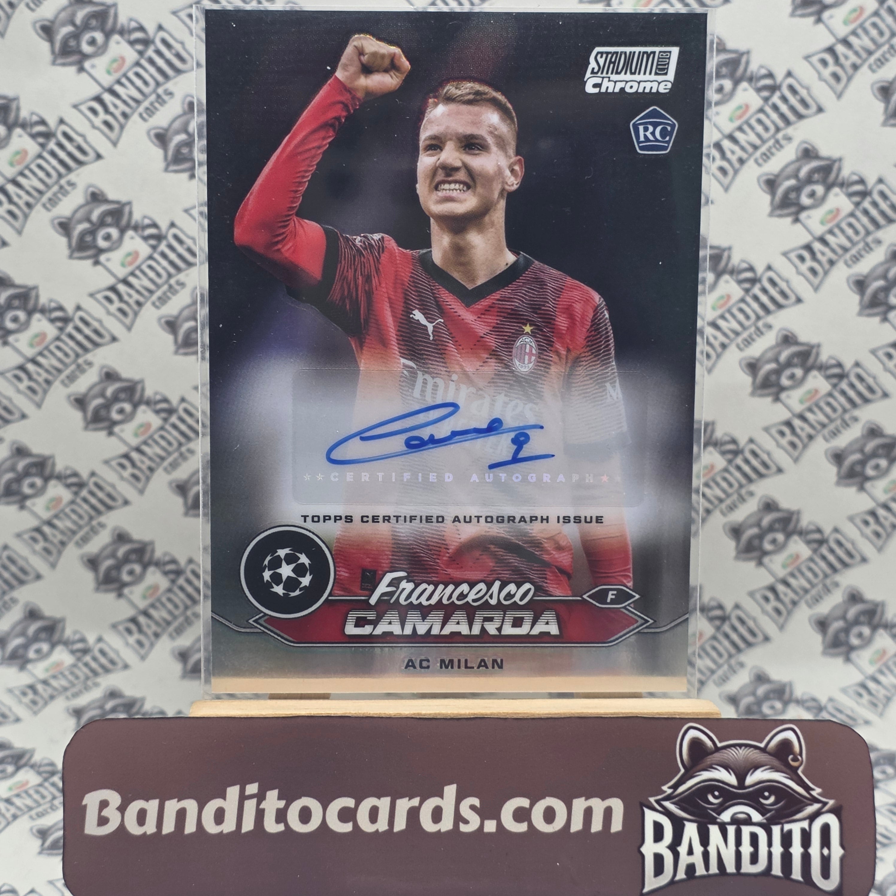 2023-24 Topps Stadium Chrome Francesco Camarda RC auto - AC Milan