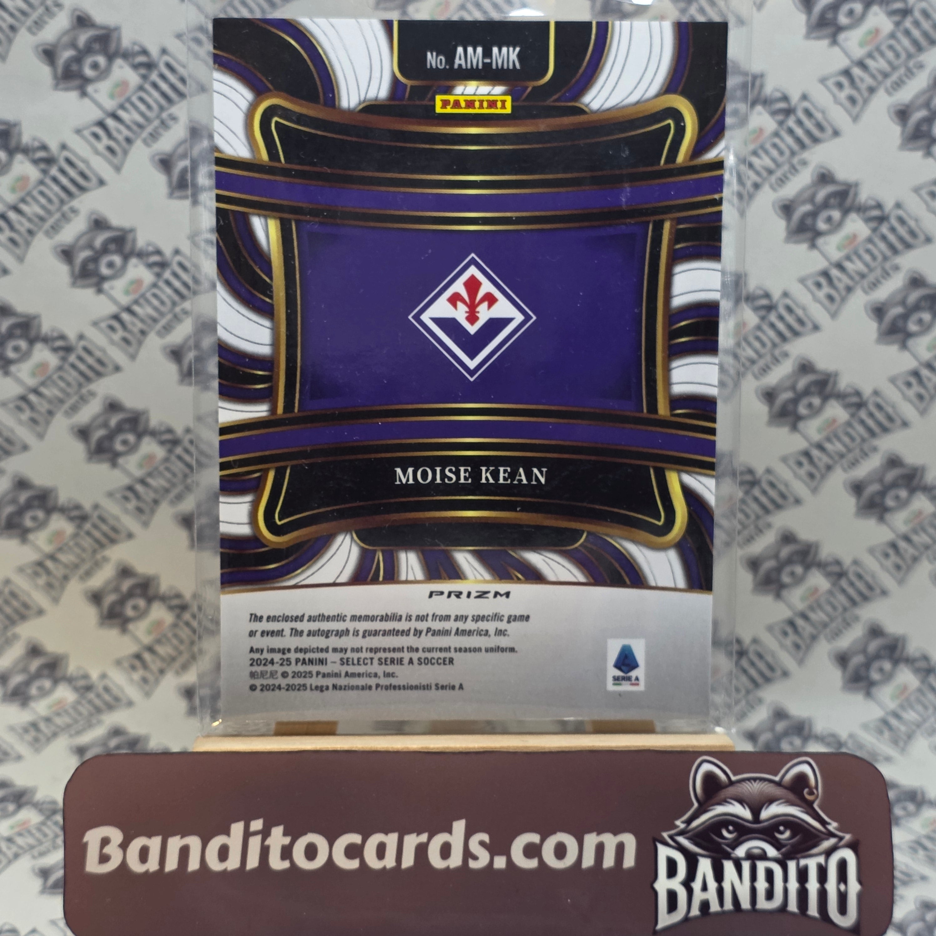 2024-25 Panini Select Serie A Moise Kean patch auto peacock - Fiorentina