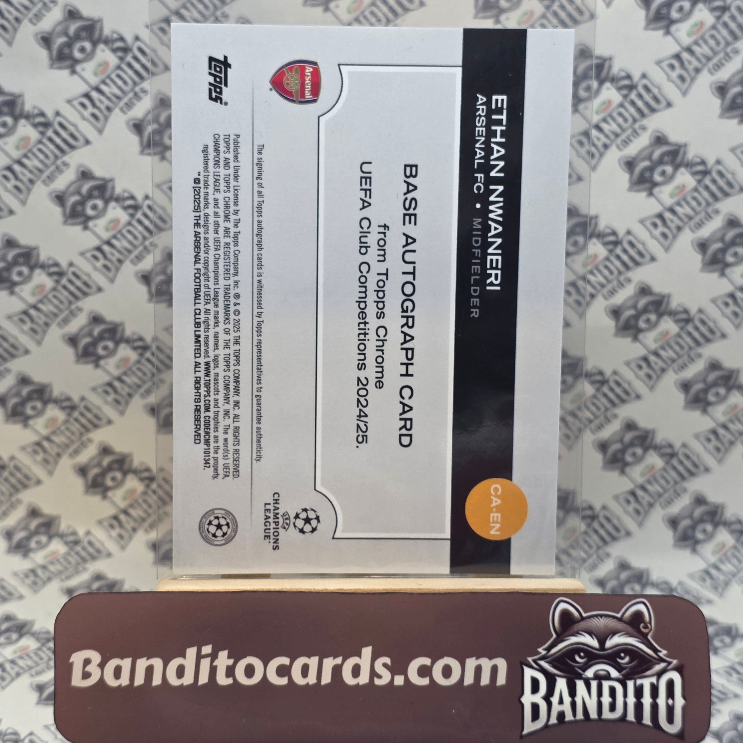 2024-25 Topps Chrome UCC Ethan Nwaneri rc auto /50 - Arsenal