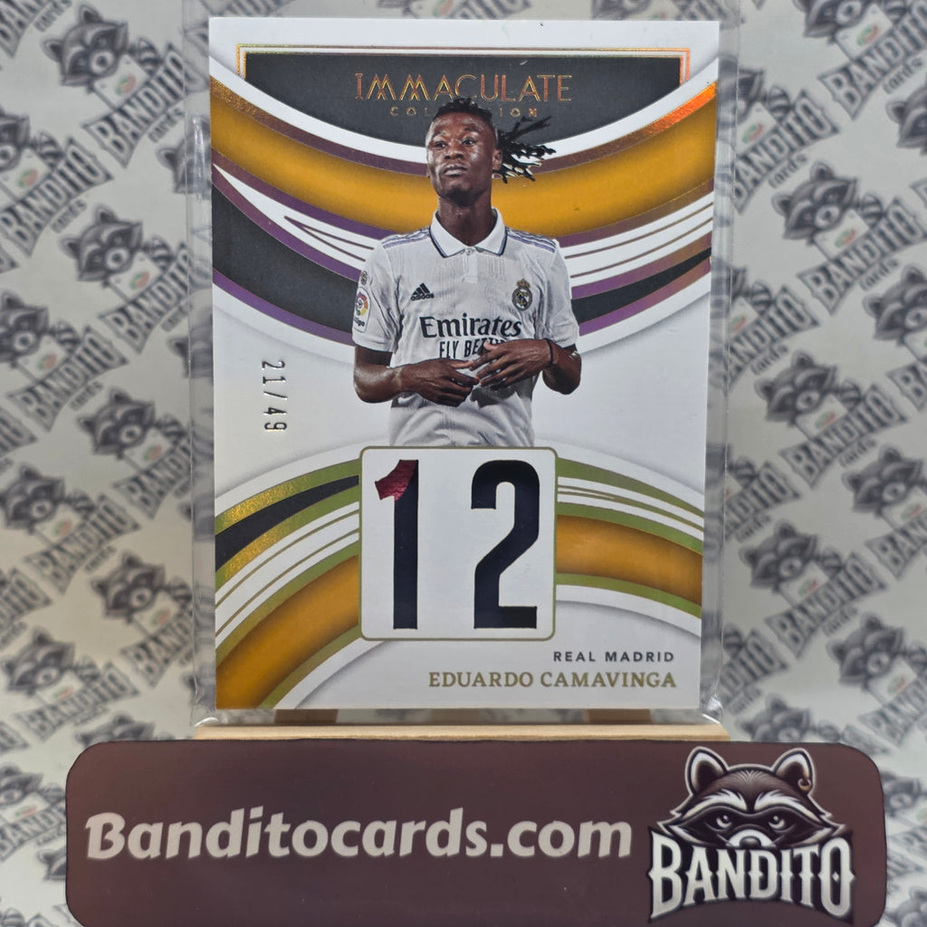 2022-23 Panini Immaculate Eduardo Camavinga Jersey Number patch /49 - Real Madrid