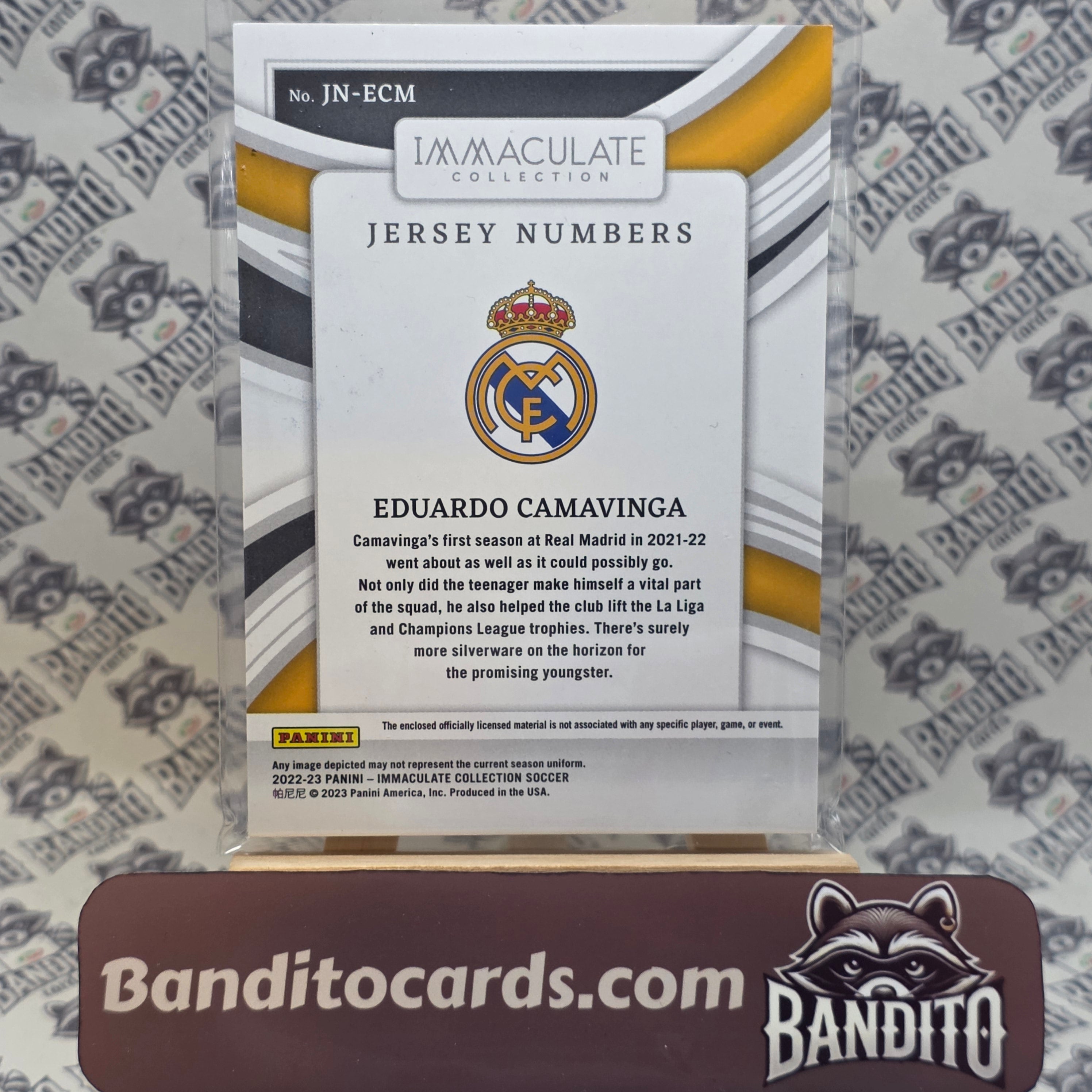 2022-23 Panini Immaculate Eduardo Camavinga Jersey Number patch /49 - Real Madrid