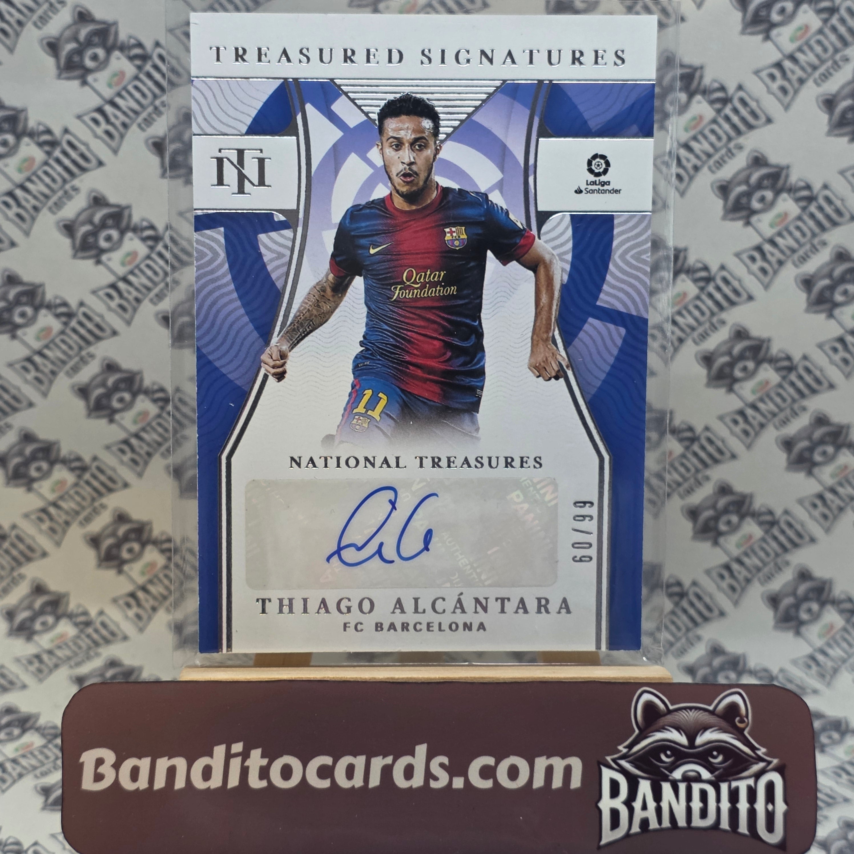 2021-22 Panini National Treasures Thiago Alcantara auto /99 - Barcelona