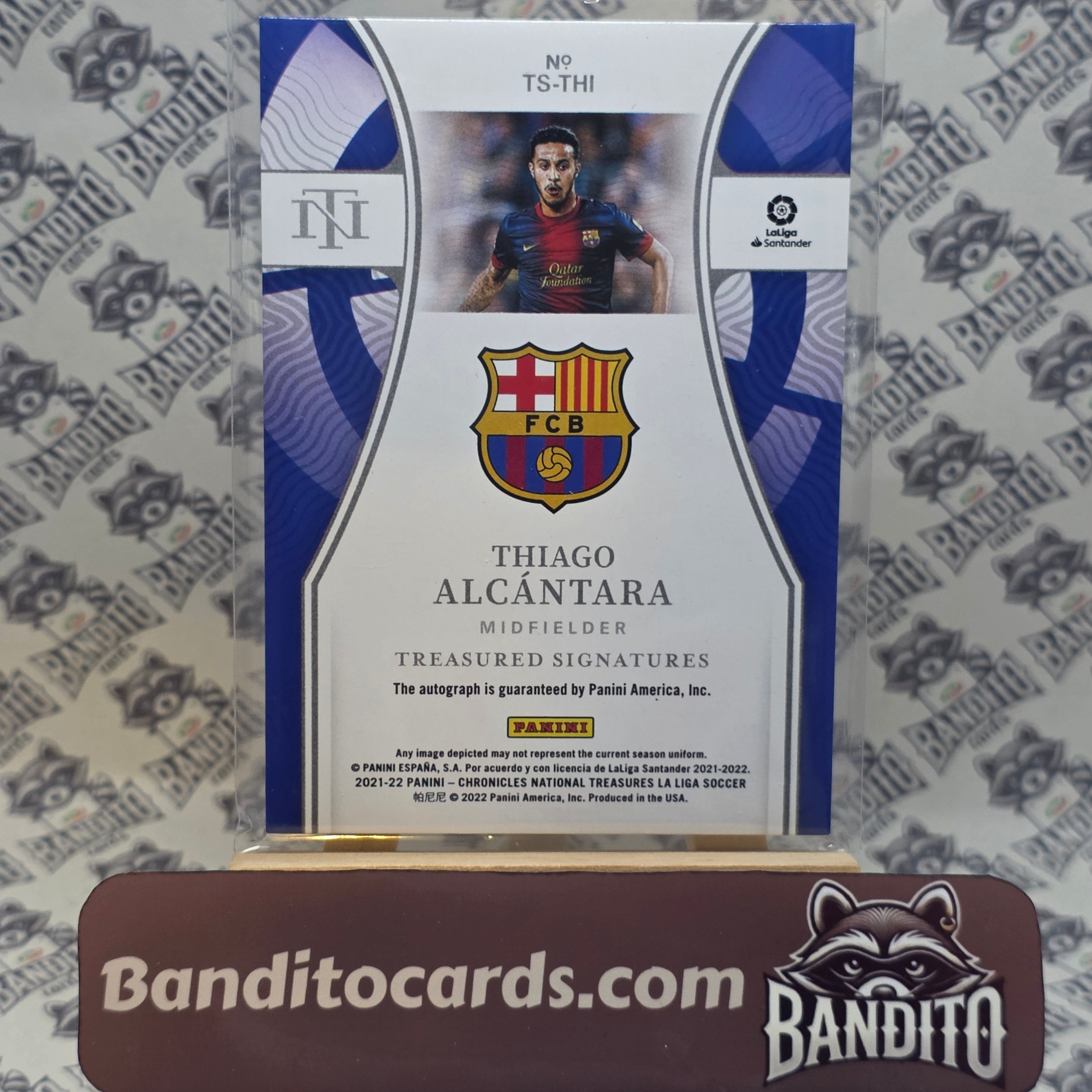 2021-22 Panini National Treasures Thiago Alcantara auto /99 - Barcelona