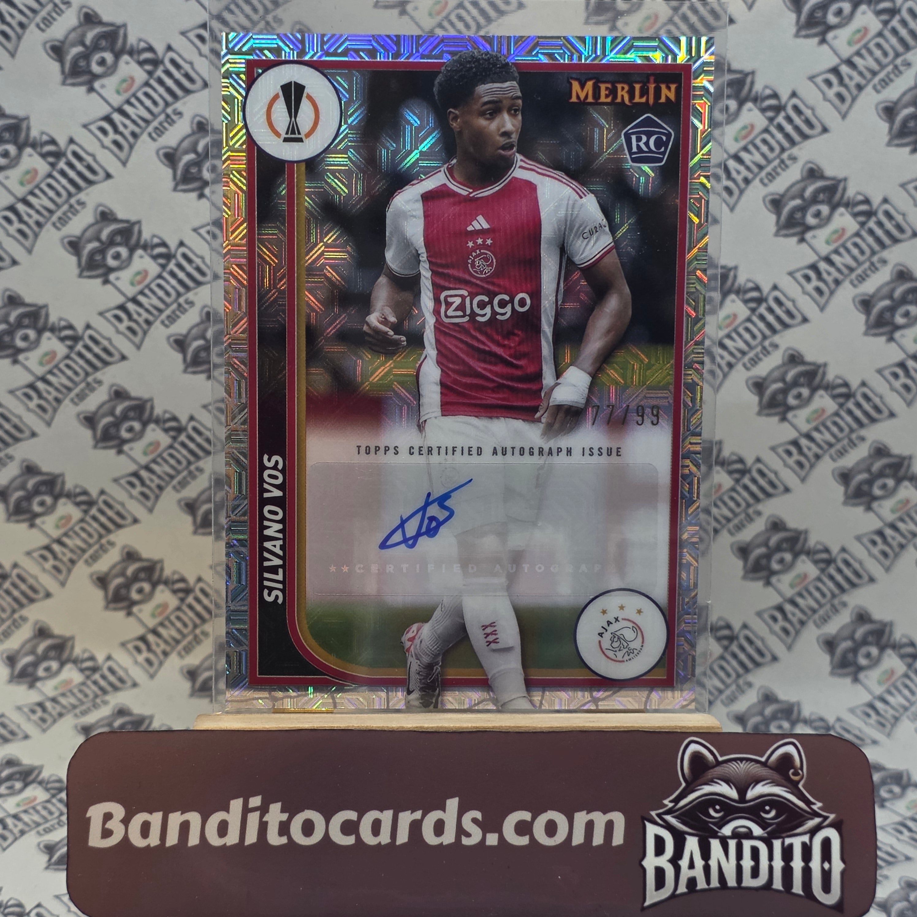2023-24 Topps Merlin Silvano Vos RC auto /99 - Ajax