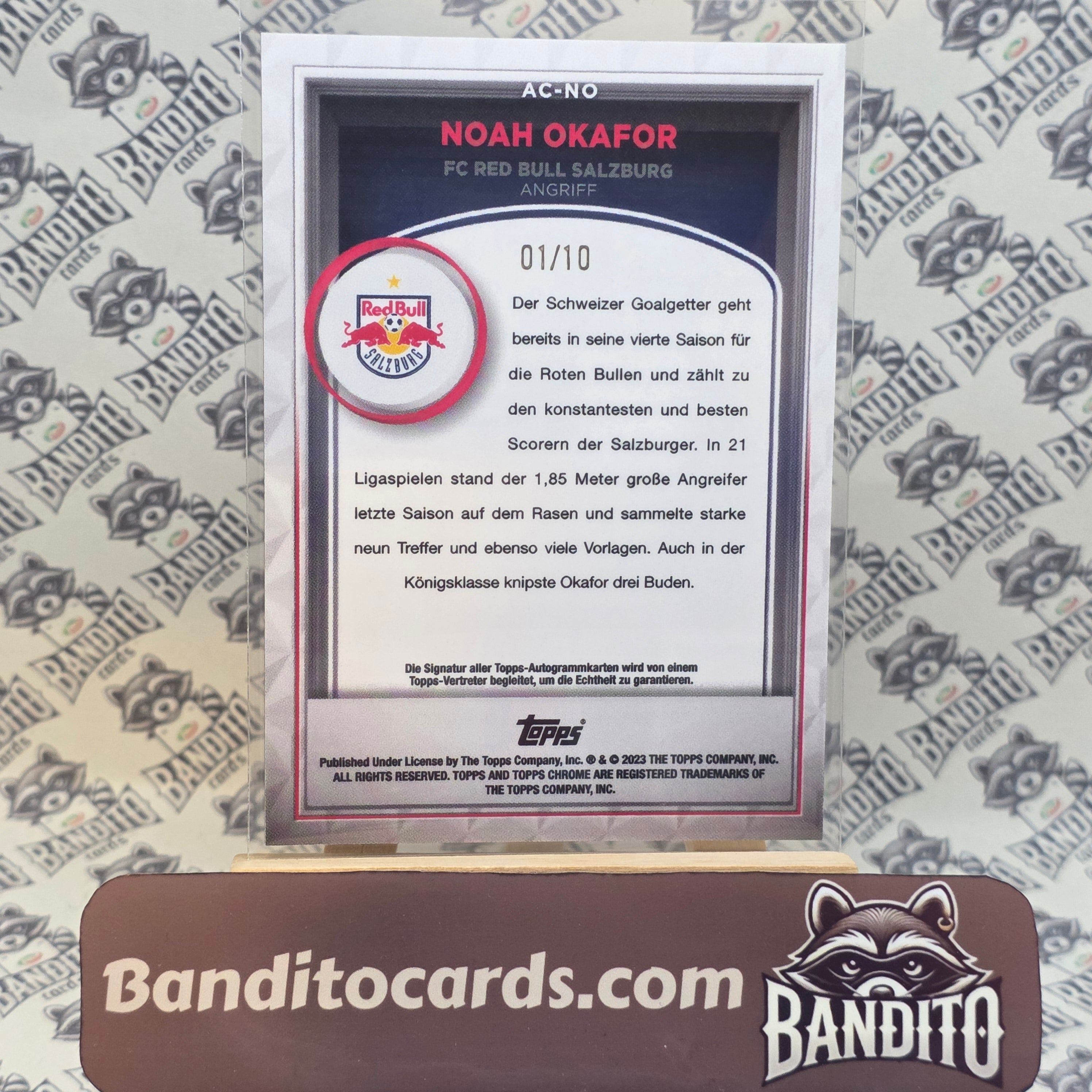 2023-24 Topps Chrome Noah Okafor auto on card /10 - Switzerland