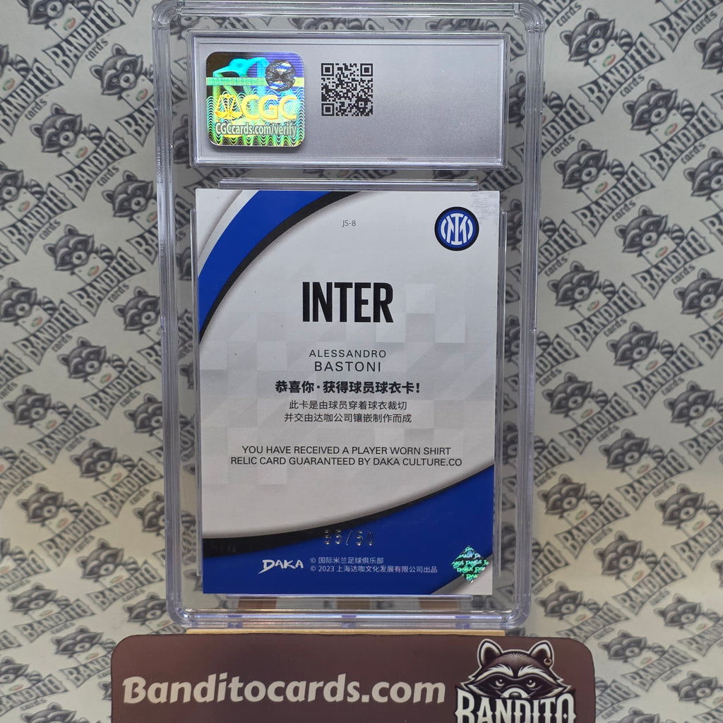 2023 Daka Inter Alessandro Bastoni patch /50 CGC 10