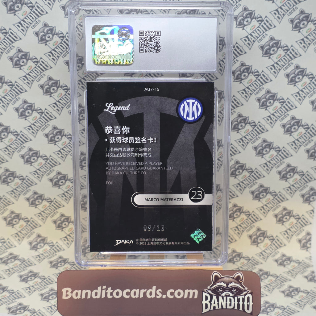 2023 Daka Inter Marco Materazzi auto /23 - CGC 9