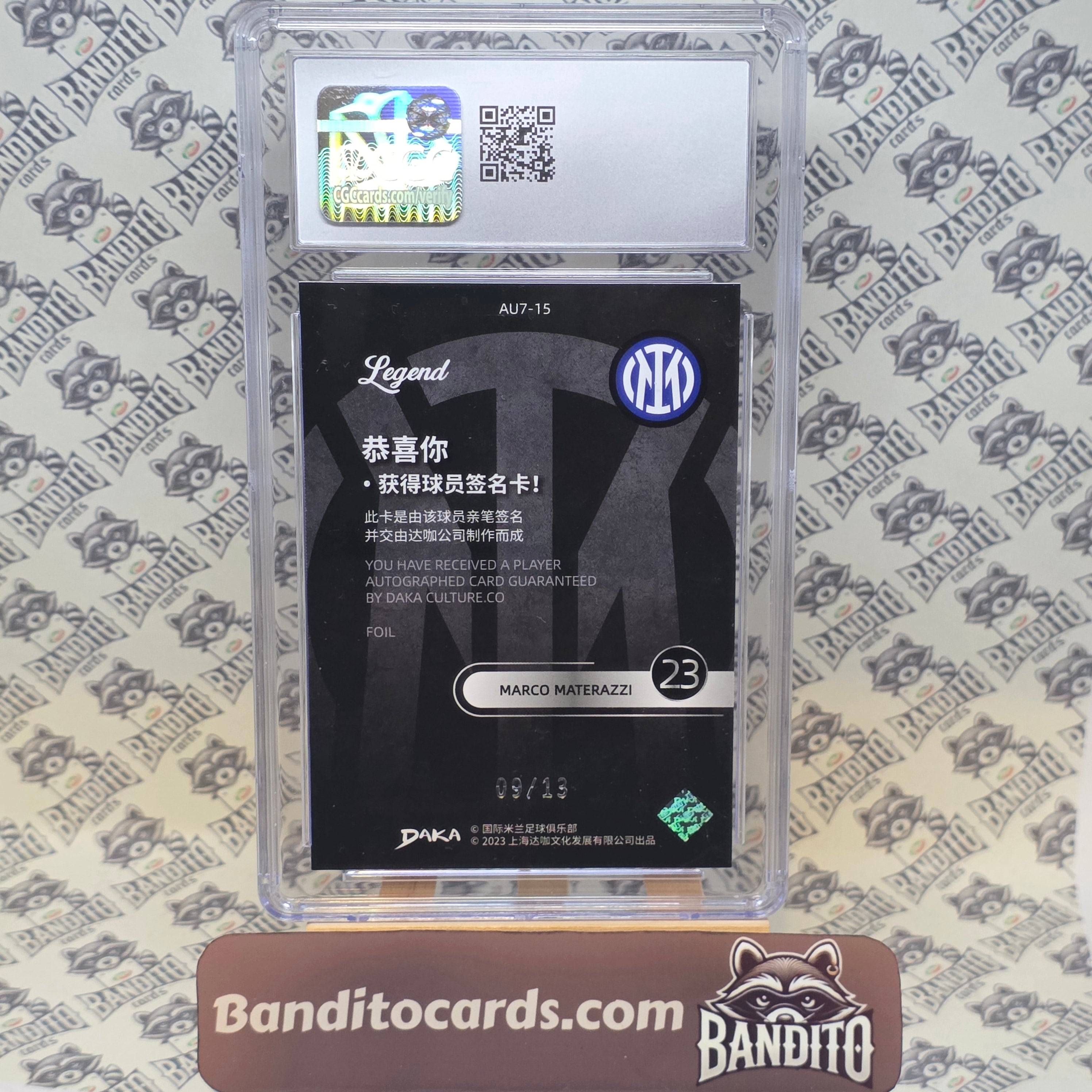 2023 Daka Inter Marco Materazzi auto /23 - CGC 9