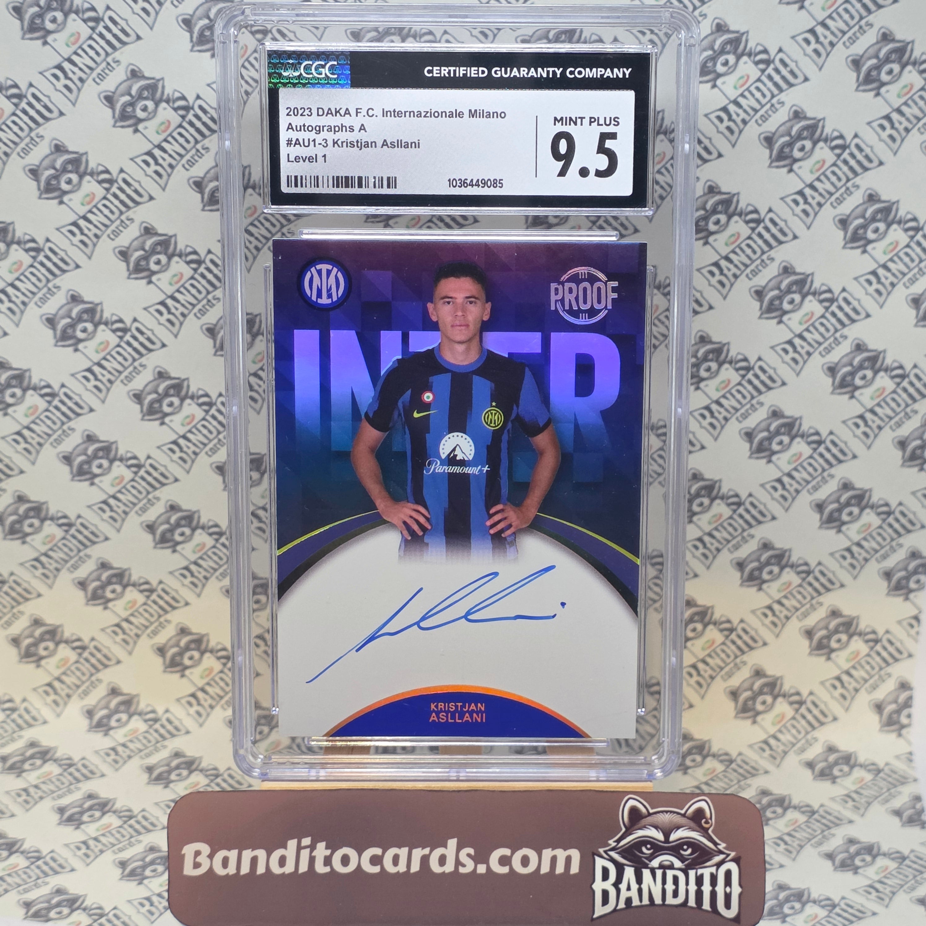 2023 Daka Inter Kristjan Asllani auto on card /40 - CGC 9.5