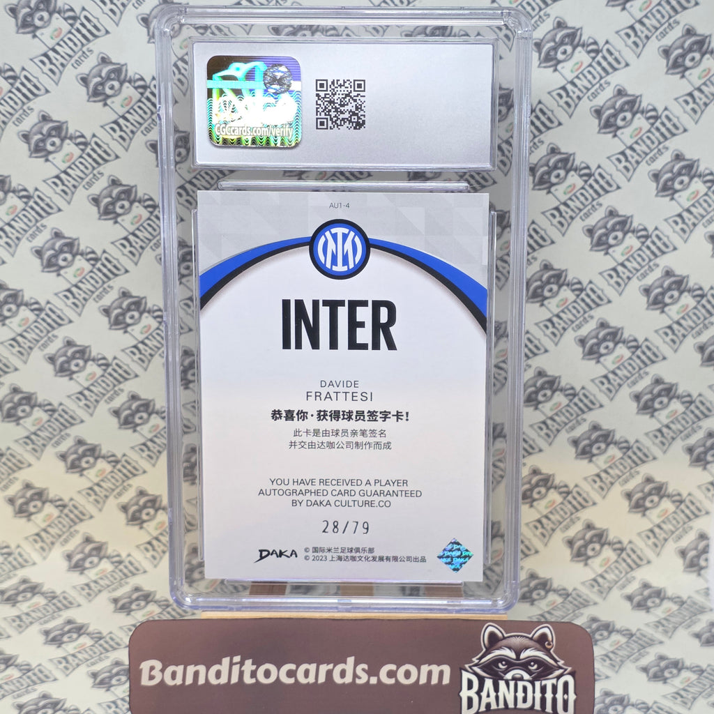 2023 Daka Inter Davide Frattesi auto on card /79 CGC 9
