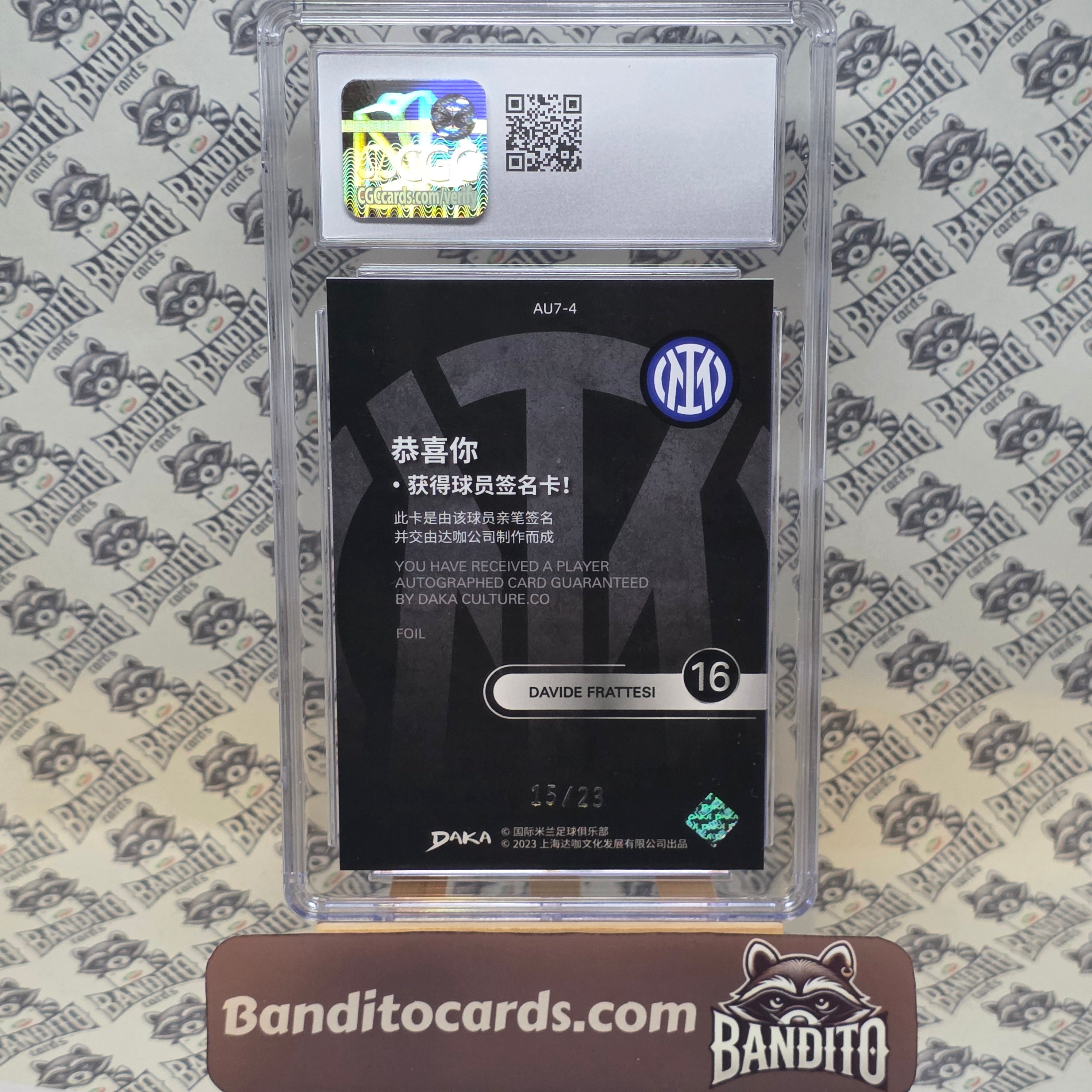 2023 Daka Inter Davide Frattesi auto /23 - CGC 9