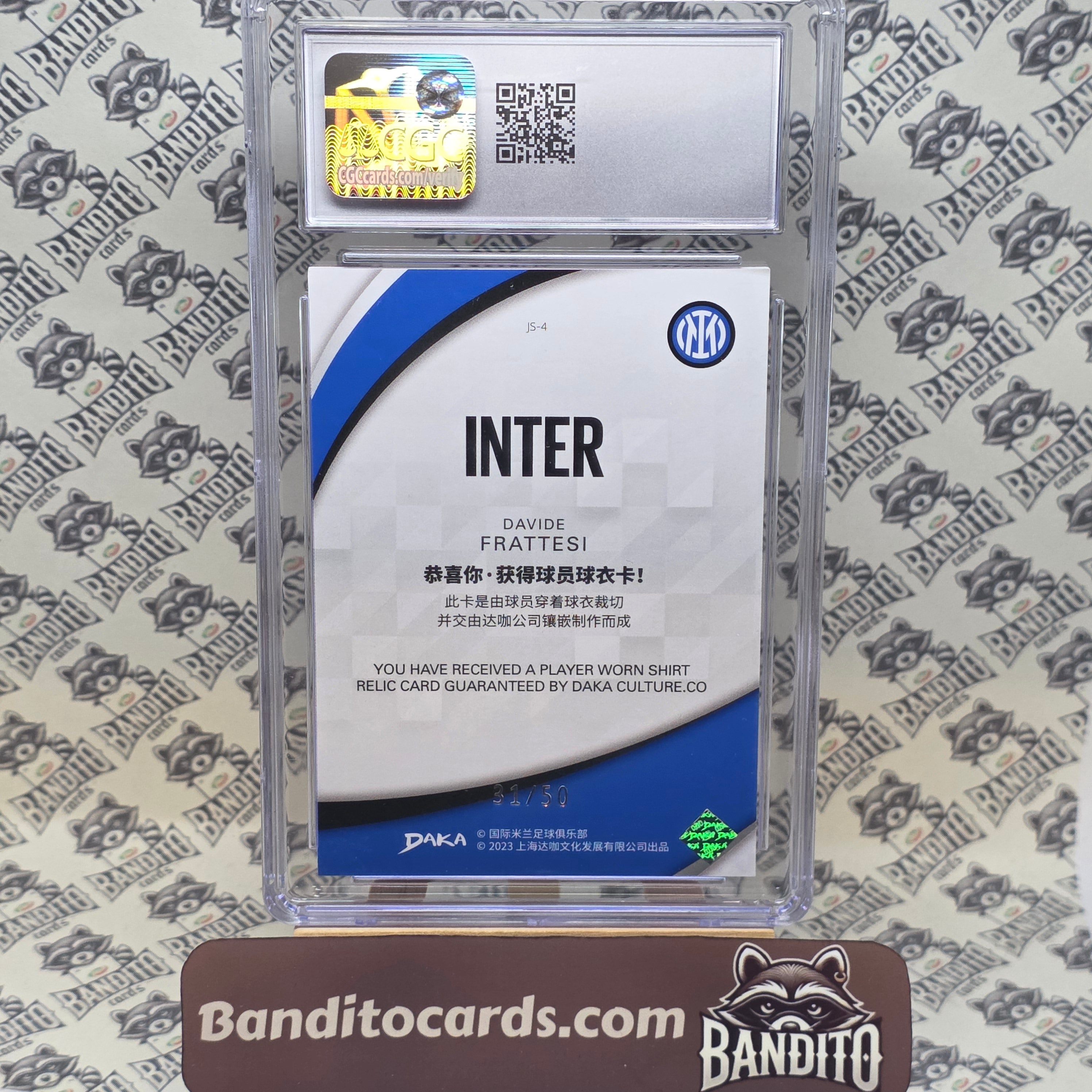 2023 Daka Inter Davide Frattesi patch /50 - CGC 9