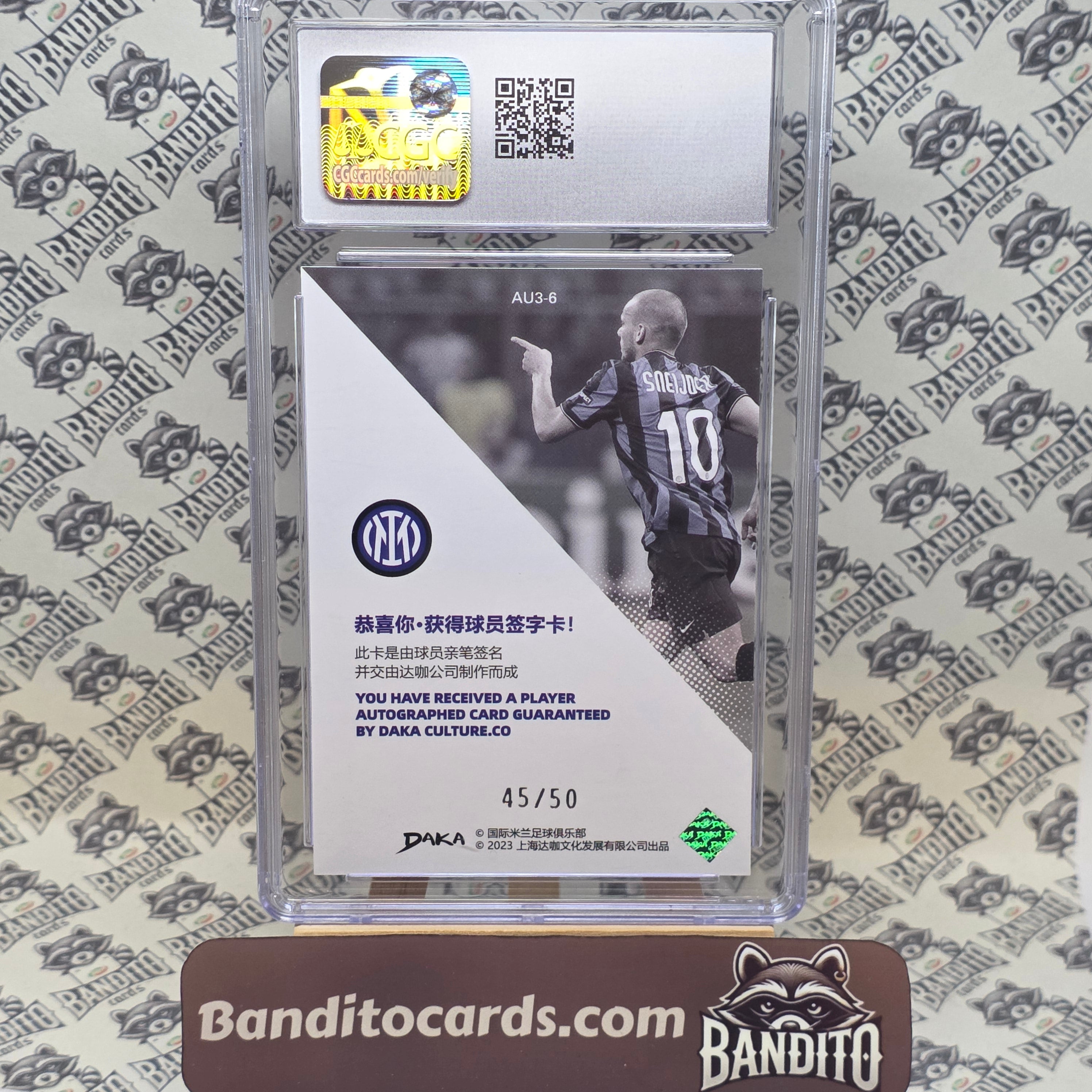 2023 Daka Inter Wesley Sneijder Auto on Card /50
