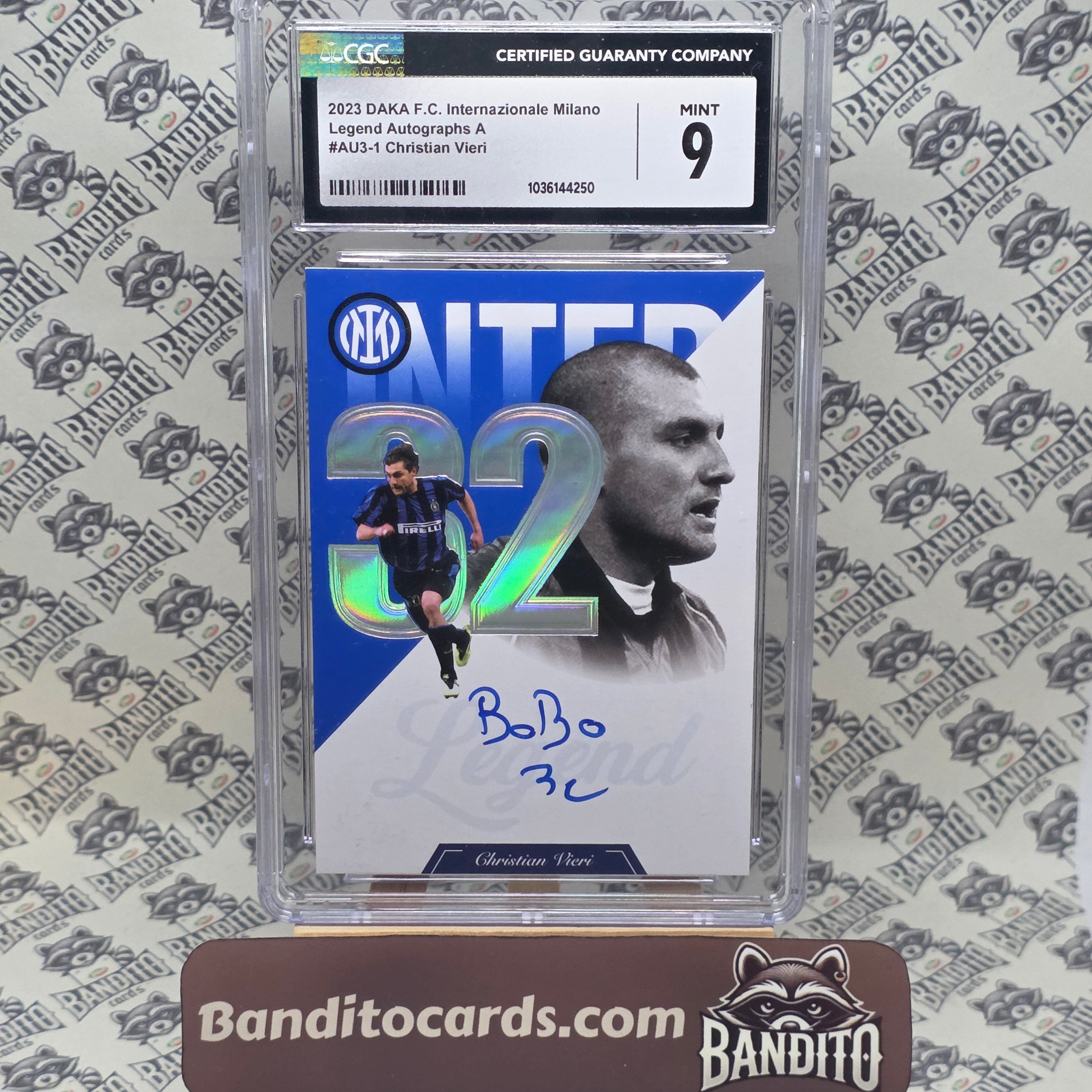 2023 Daka Inter Christian Vieri auto on card /50