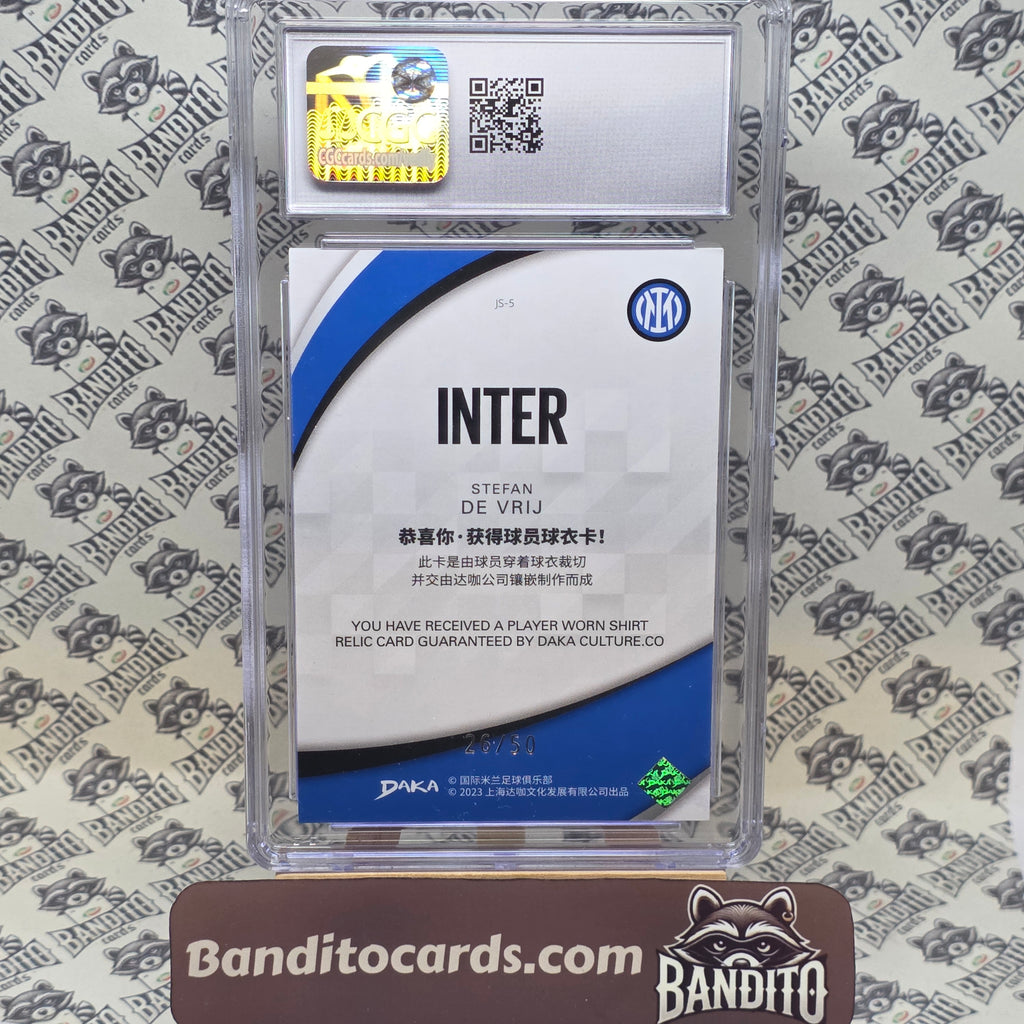 2023 Daka Inter Stefan De Vrij patch /50 CGC 9.5