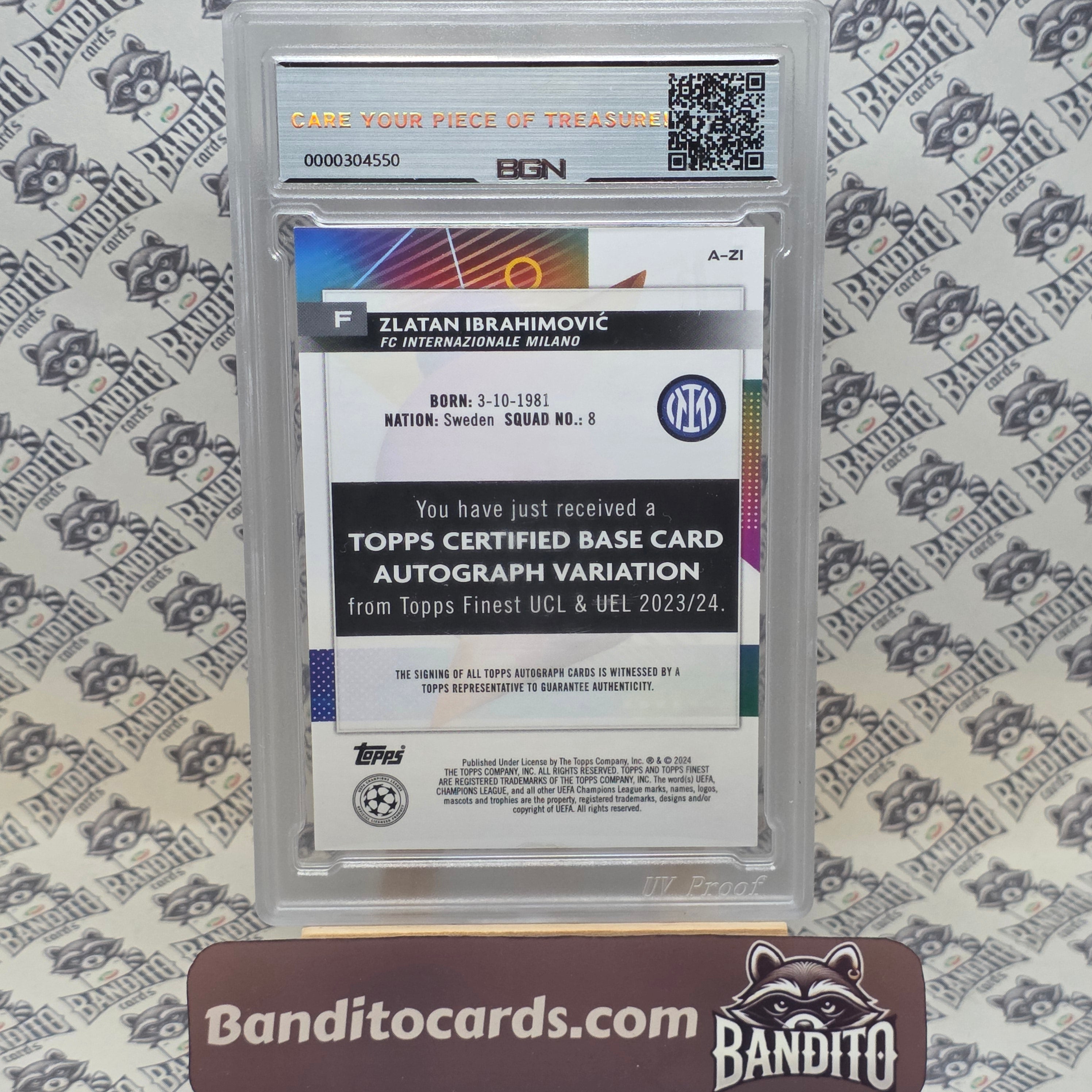 2023-24 Topps Finest Zlatan Ibrahimovic Auto /25 - Inter