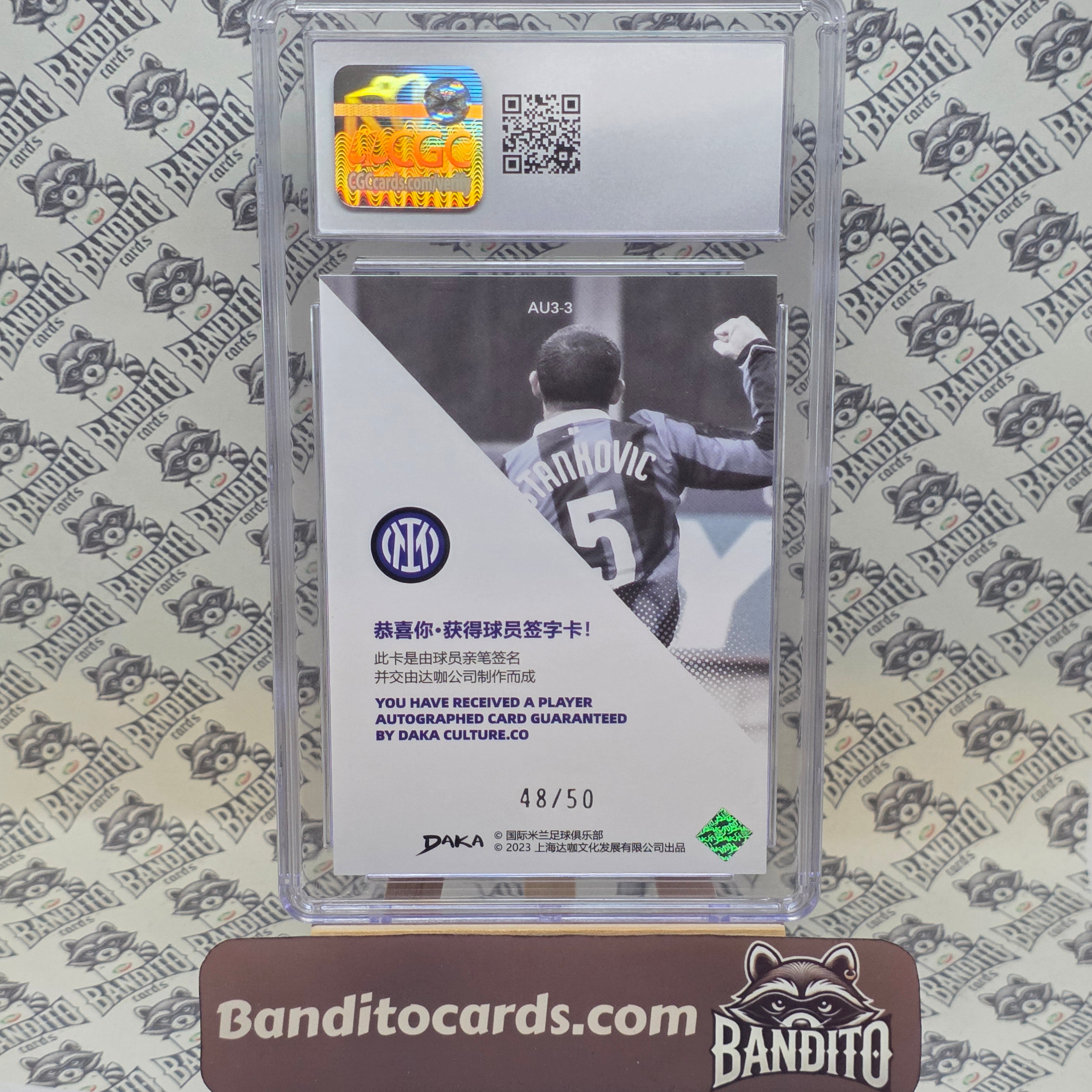 2023 Daka Inter Dejan Stankovic auto on card /50 CGC 9