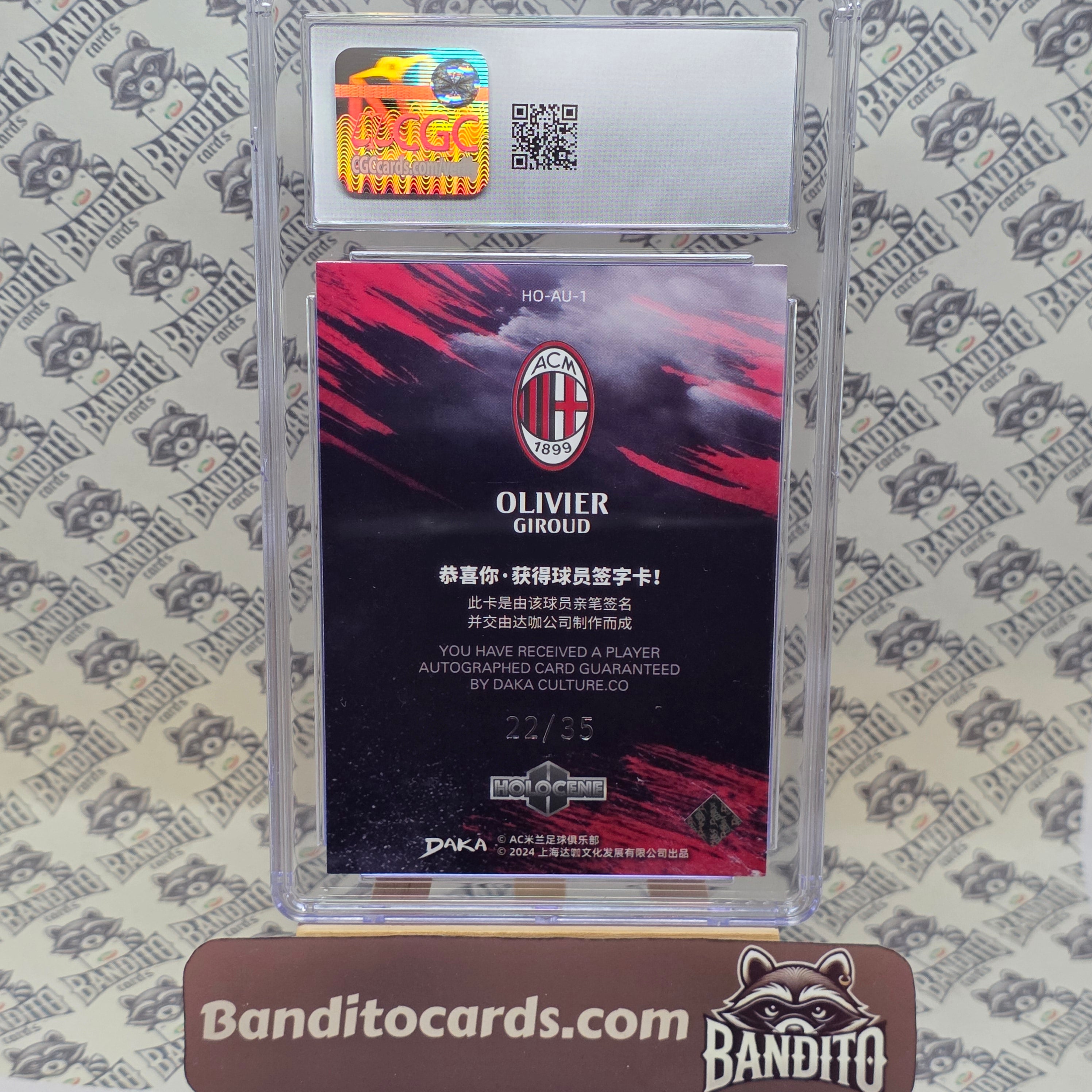 2024 Daka AC Milan Olivier Giroud auto /35 - CGC 10